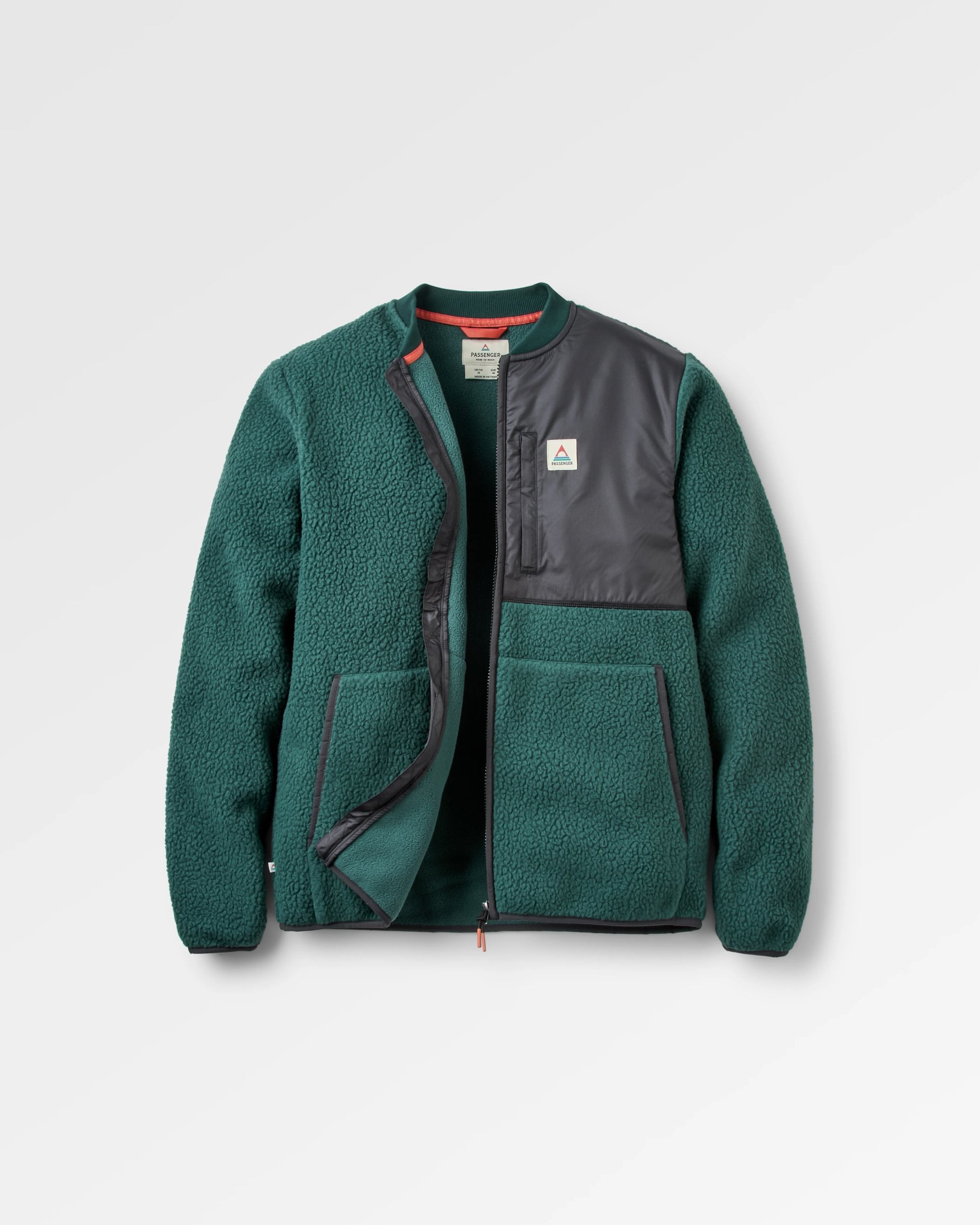 Reconnect Sherpa Fleece - Dark Fern - Flatlay