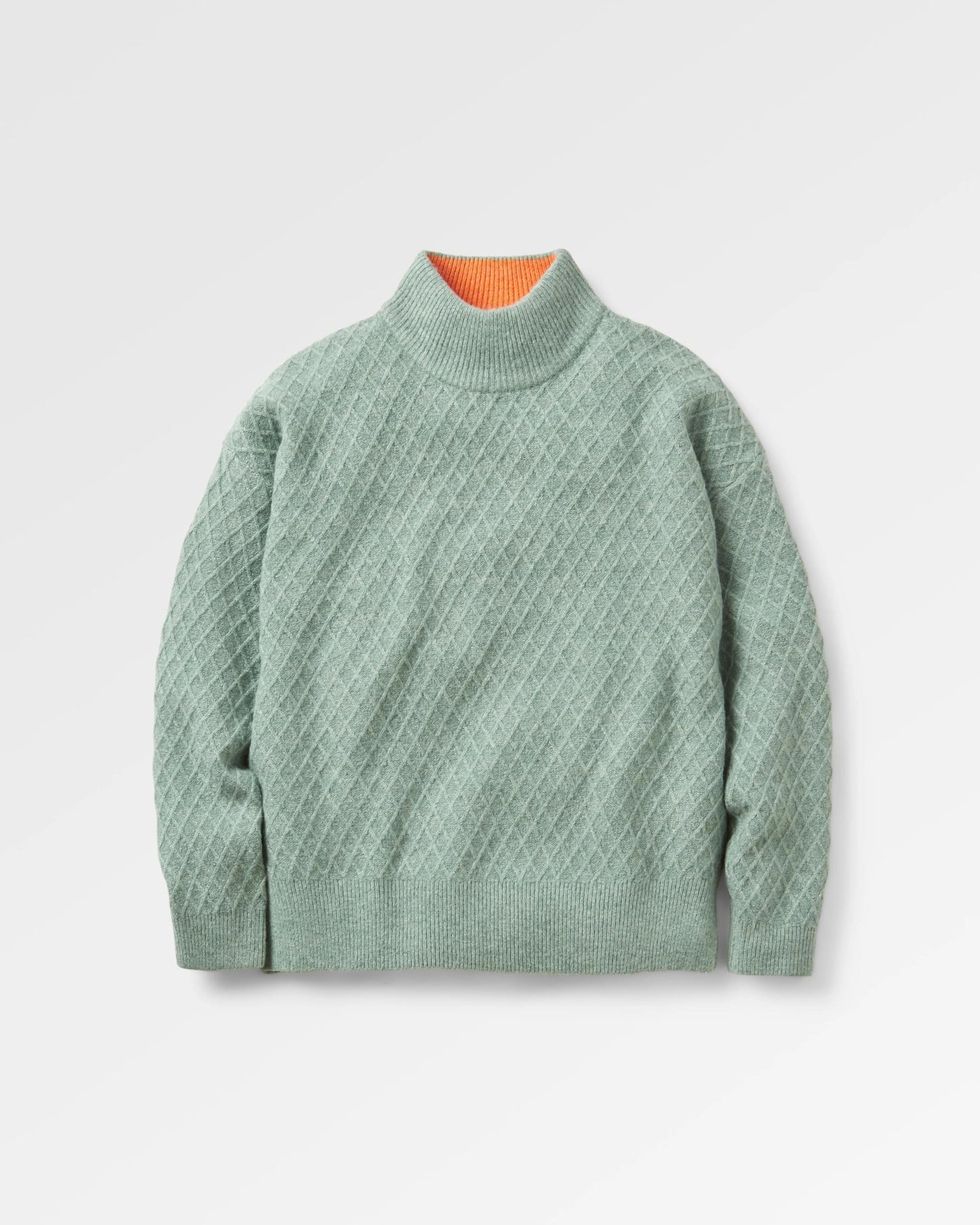 Hinterland Recycled Knitted Jumper - Pistachio - Flatlay