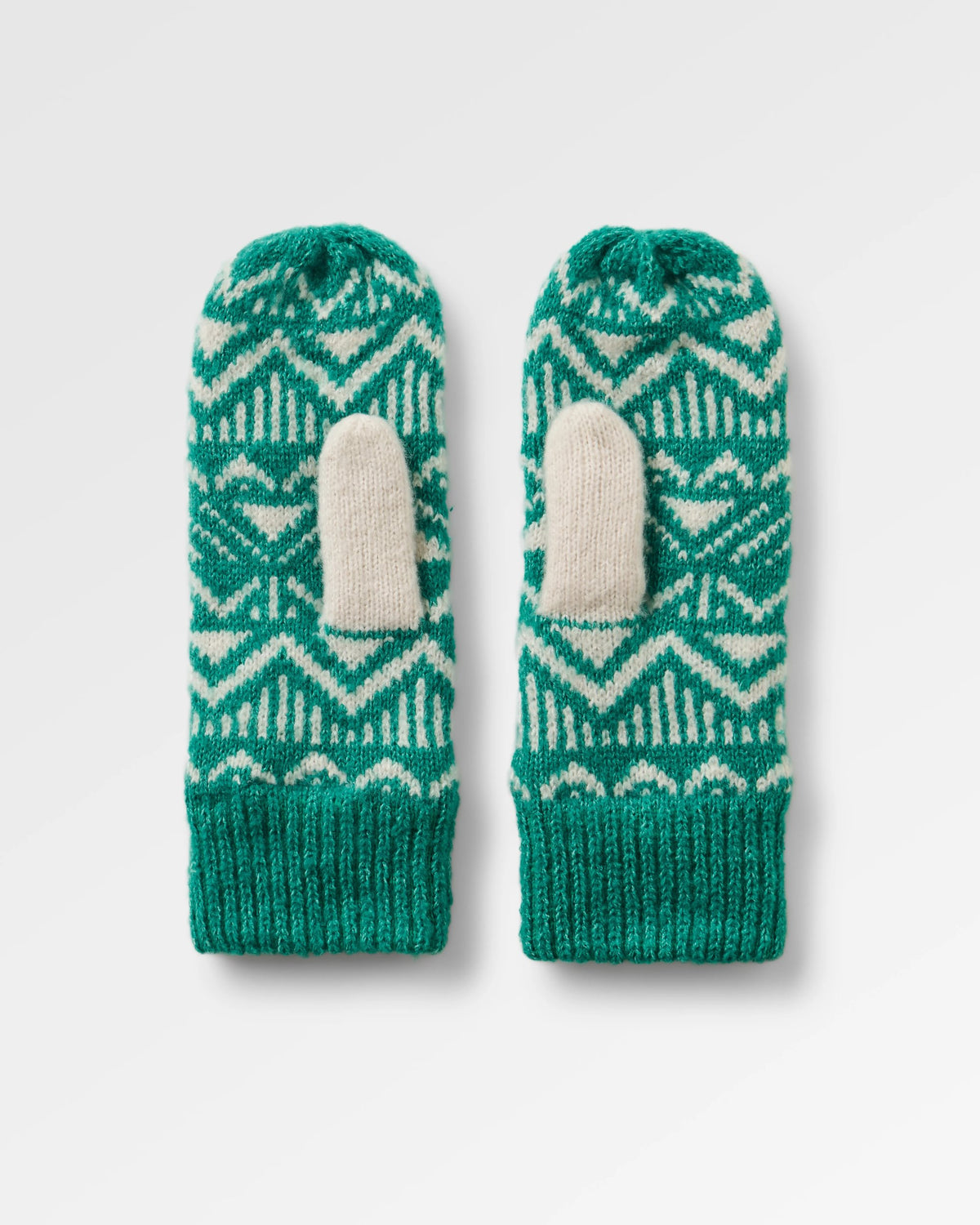Nurture Fleece Lined Mittens - Greenlake - Flatlay