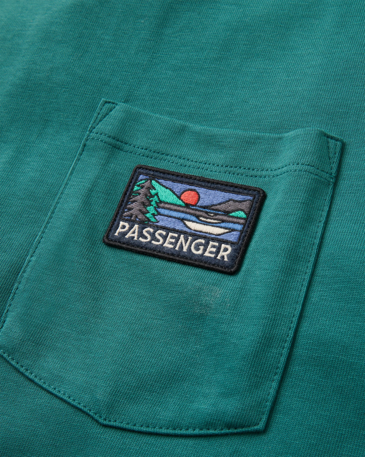 Roamer Patch Relaxed Fit T-Shirt - Mediterranean - Flatlay