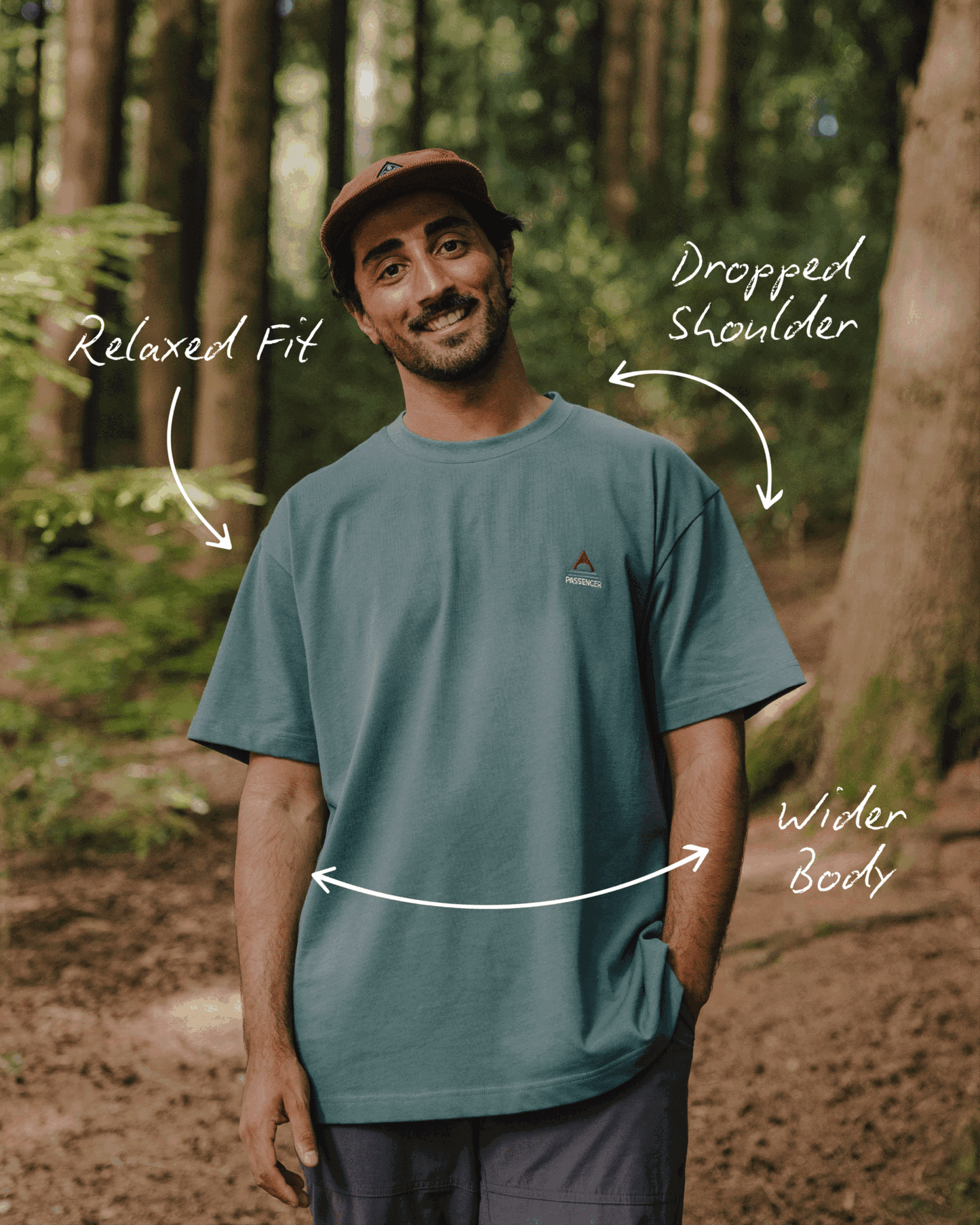 Heritage Recycled Relaxed Fit T-Shirt - Deep Ocean Marl -