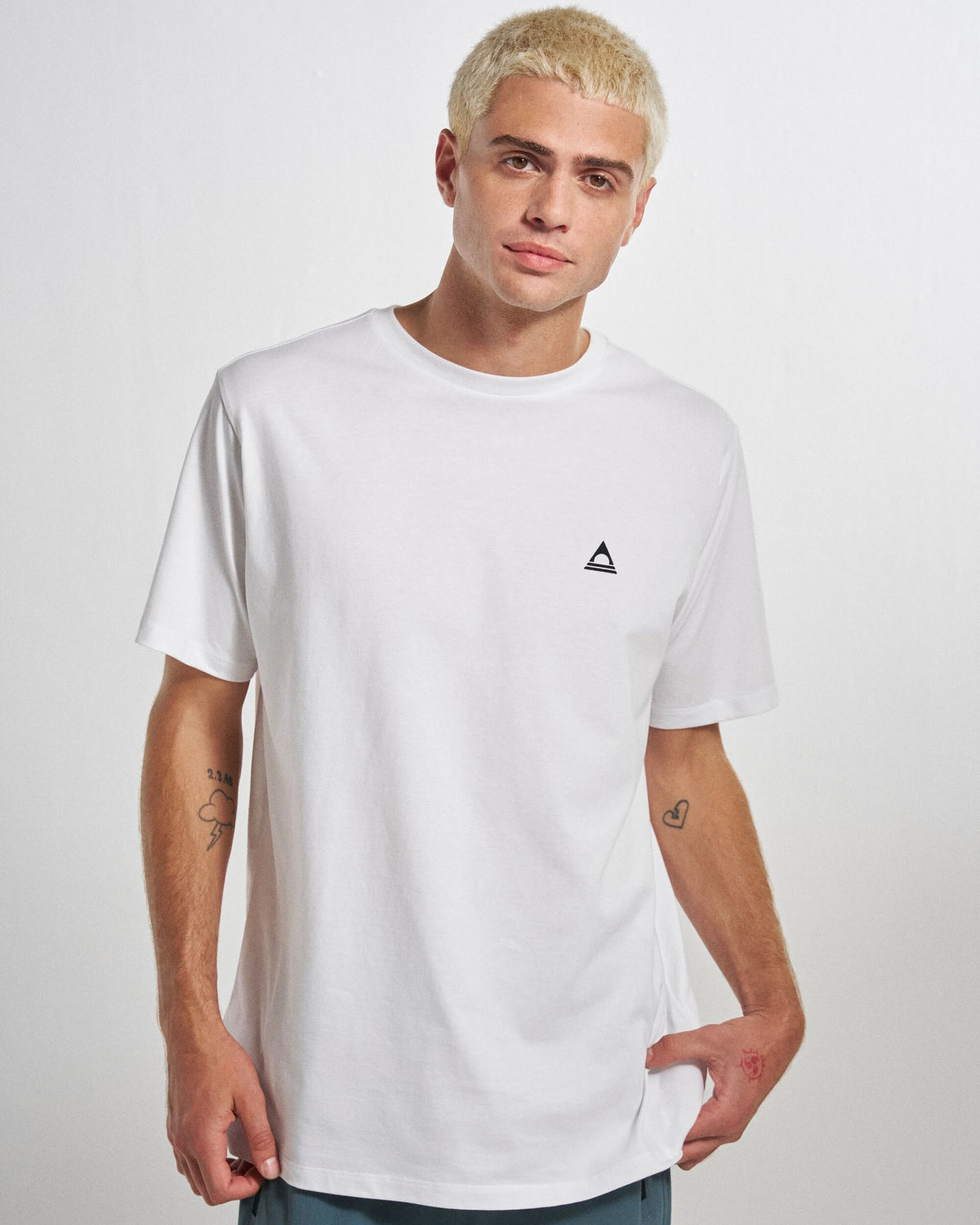 Classic Regular Fit T-Shirt - White - Studio Model