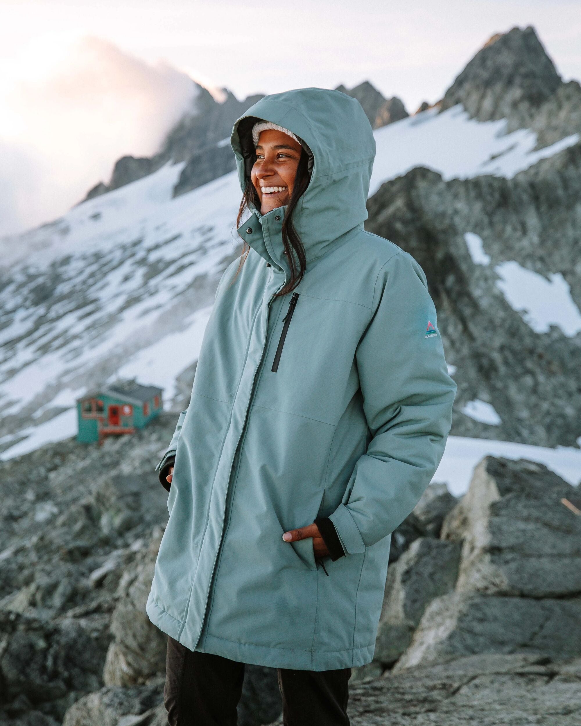 Cloudmont Waterproof Down Parka - Stormy Sea - Lifestyle