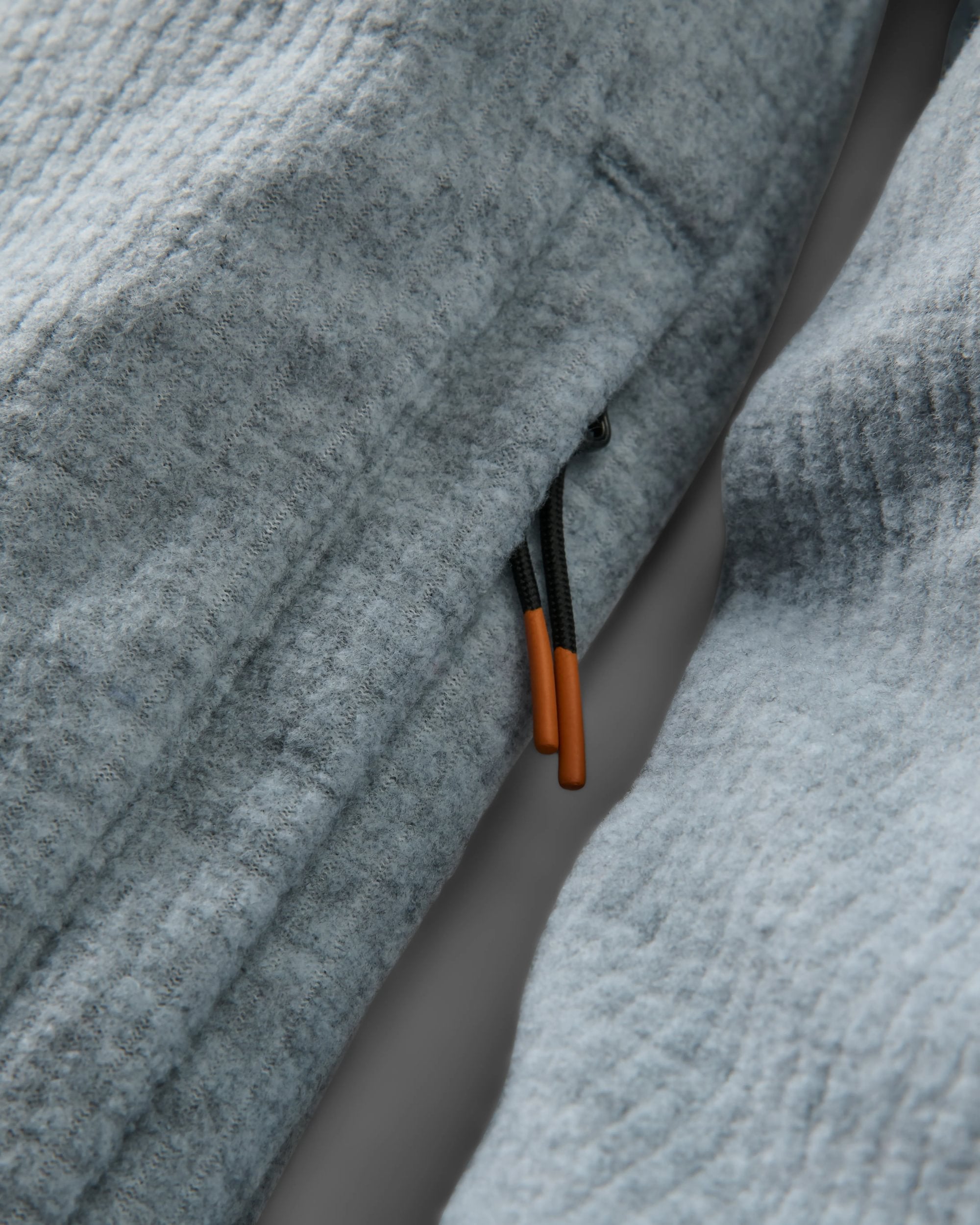 Forestscape Recycled Fleece Hoodie - Grey Marl - Flatlay