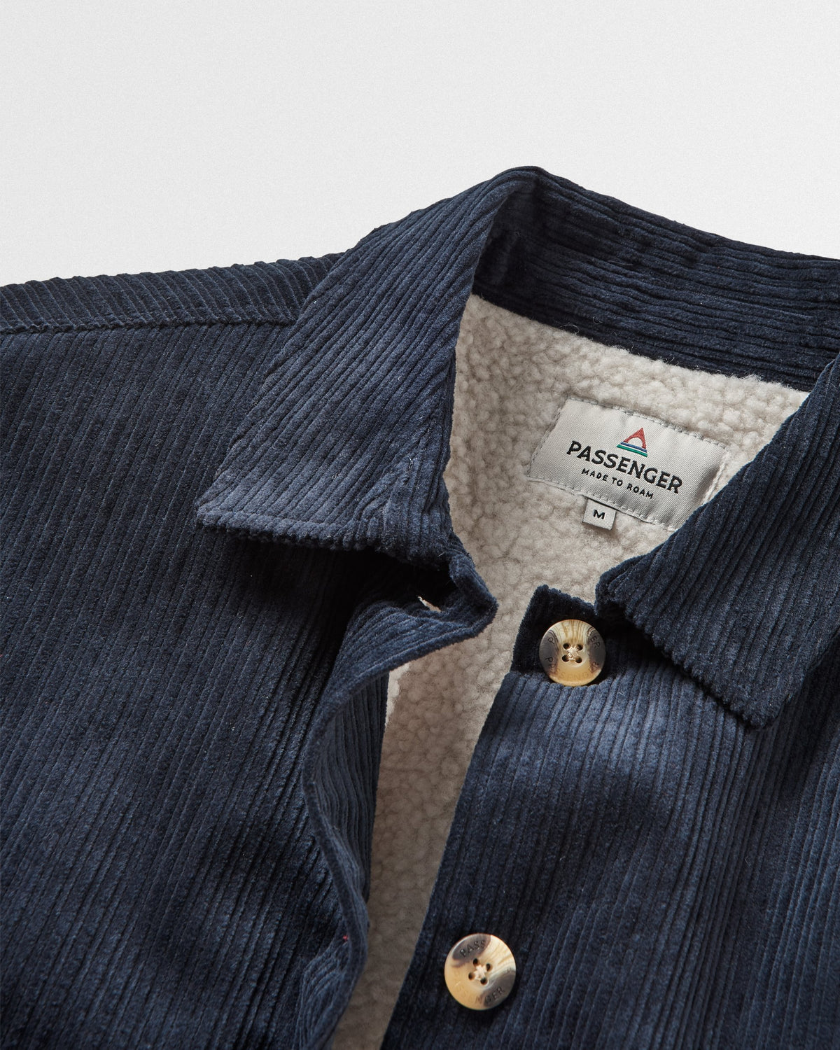 Flint Corduroy Overshirt - Deep Navy - Flatlay