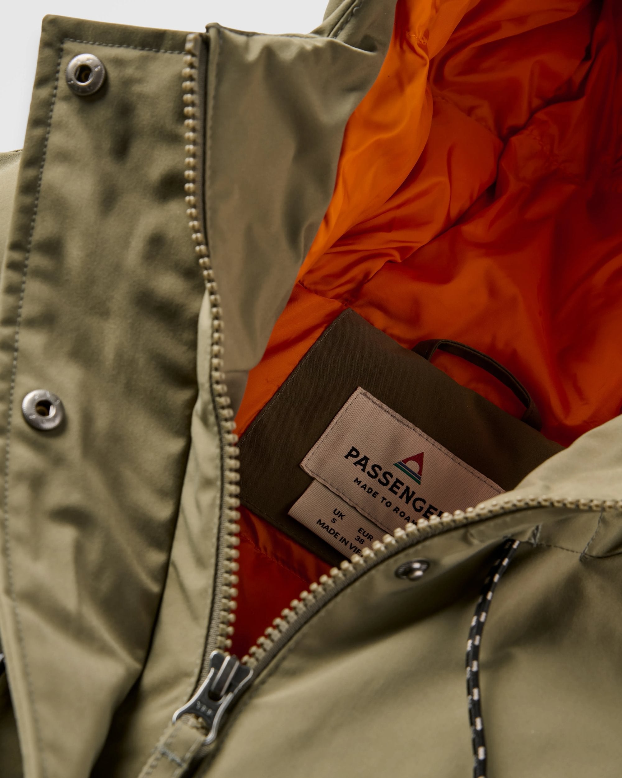 Alaska Recycled Insulated Parka - Dusty Olive - Flatlay
