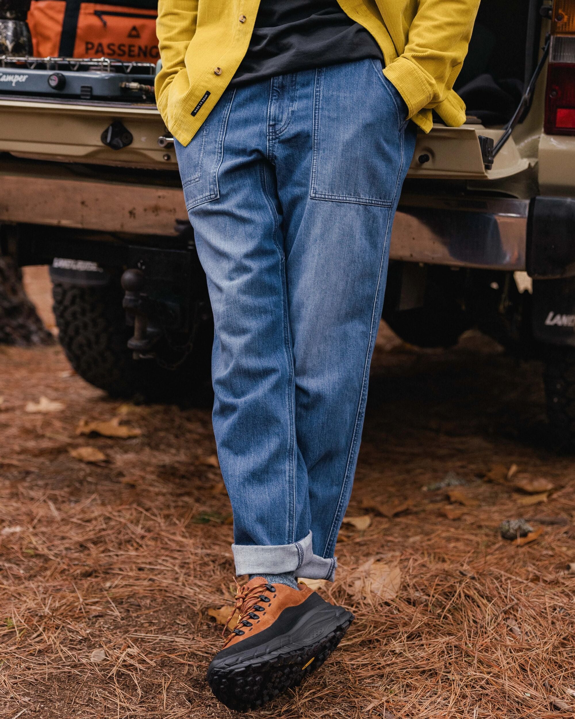 Adventurer Denim Trouser - Mid Wash Denim - Lifestyle