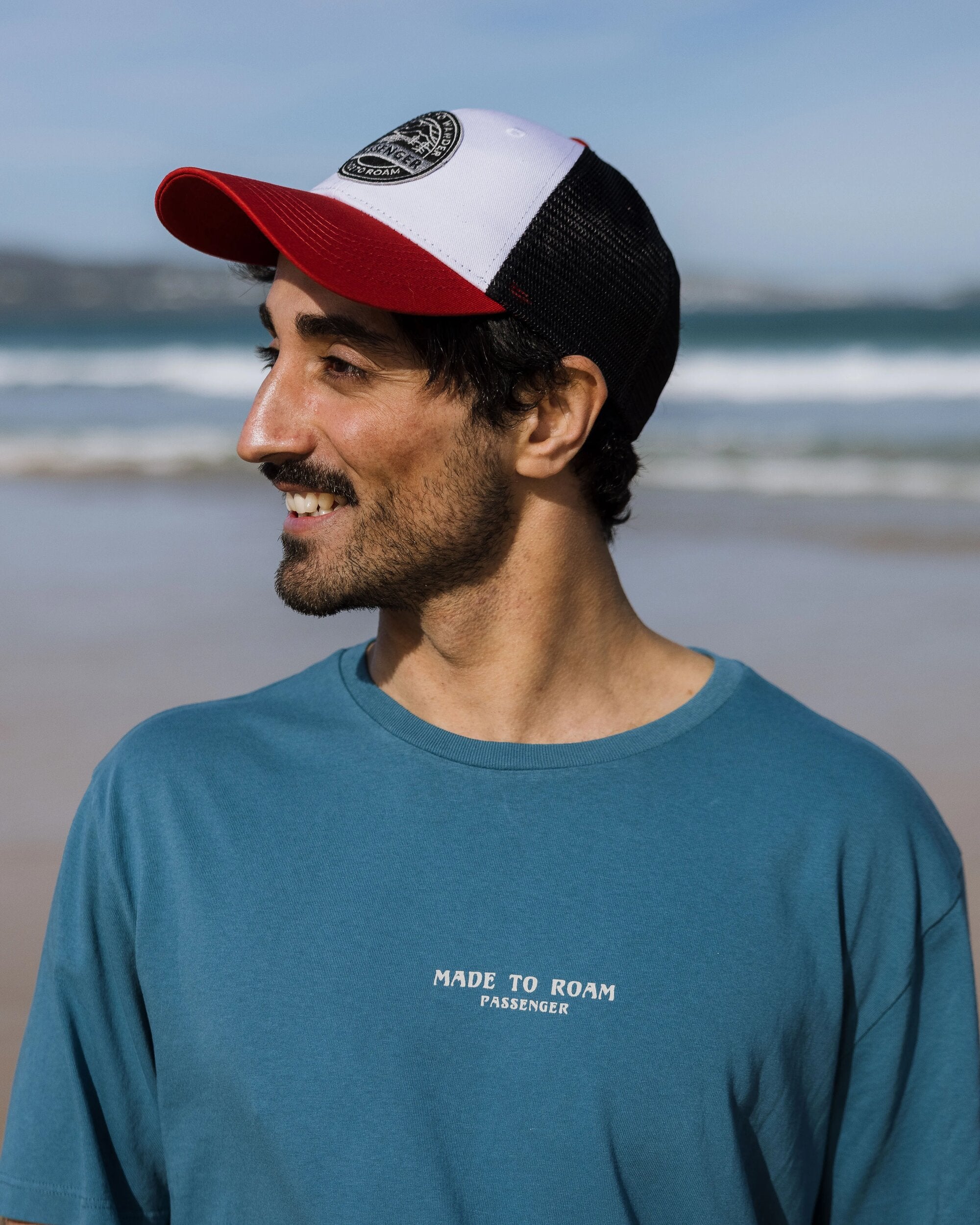 Sundown Recycled Cotton T-Shirt - Blue Steel - Lifestyle