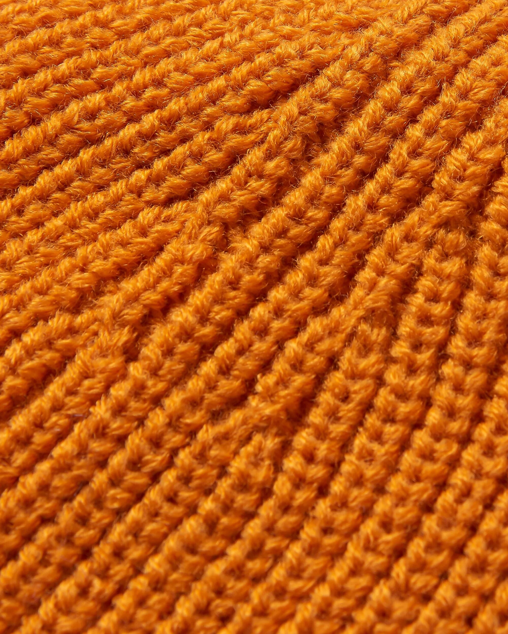 Compass Recycled Beanie - Sunrise Orange - Flatlay