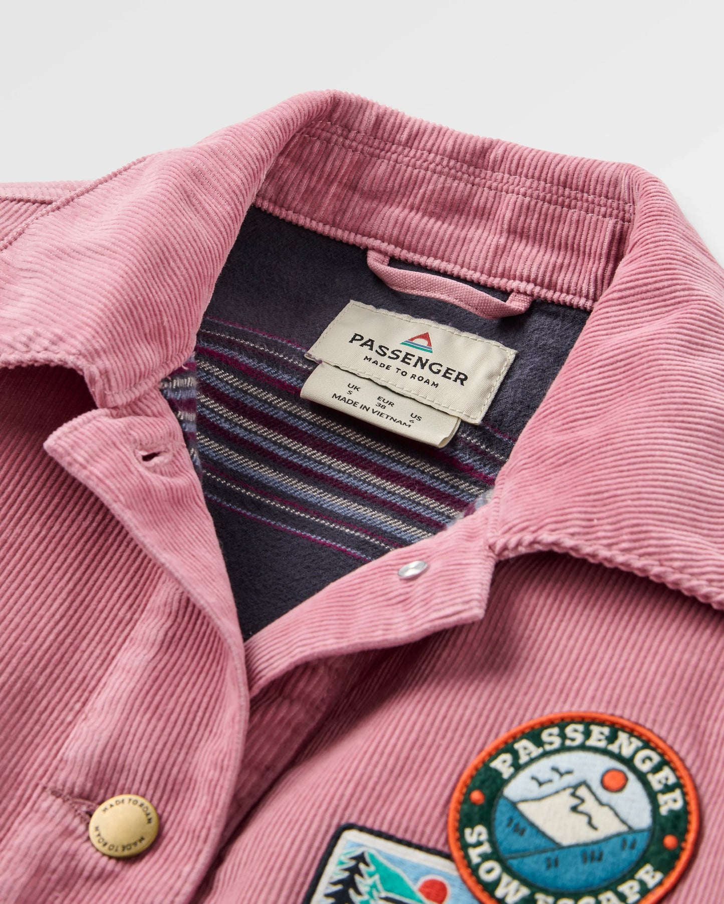 Nomad Corduroy Overshirt - Pink Haze - Flatlay
