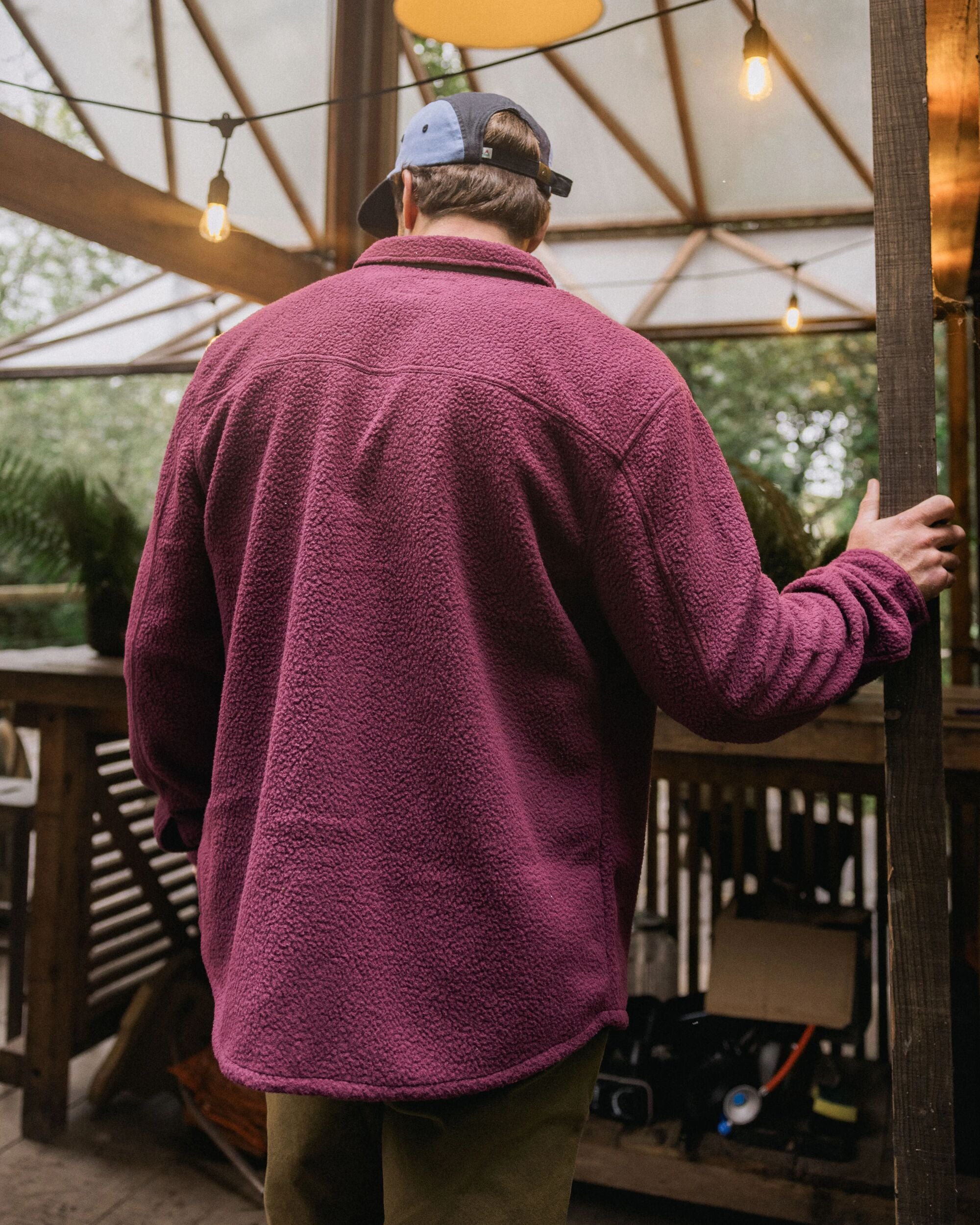 Backcountry Recycled Sherpa Fleece Shirt - Fig - Lifestyle