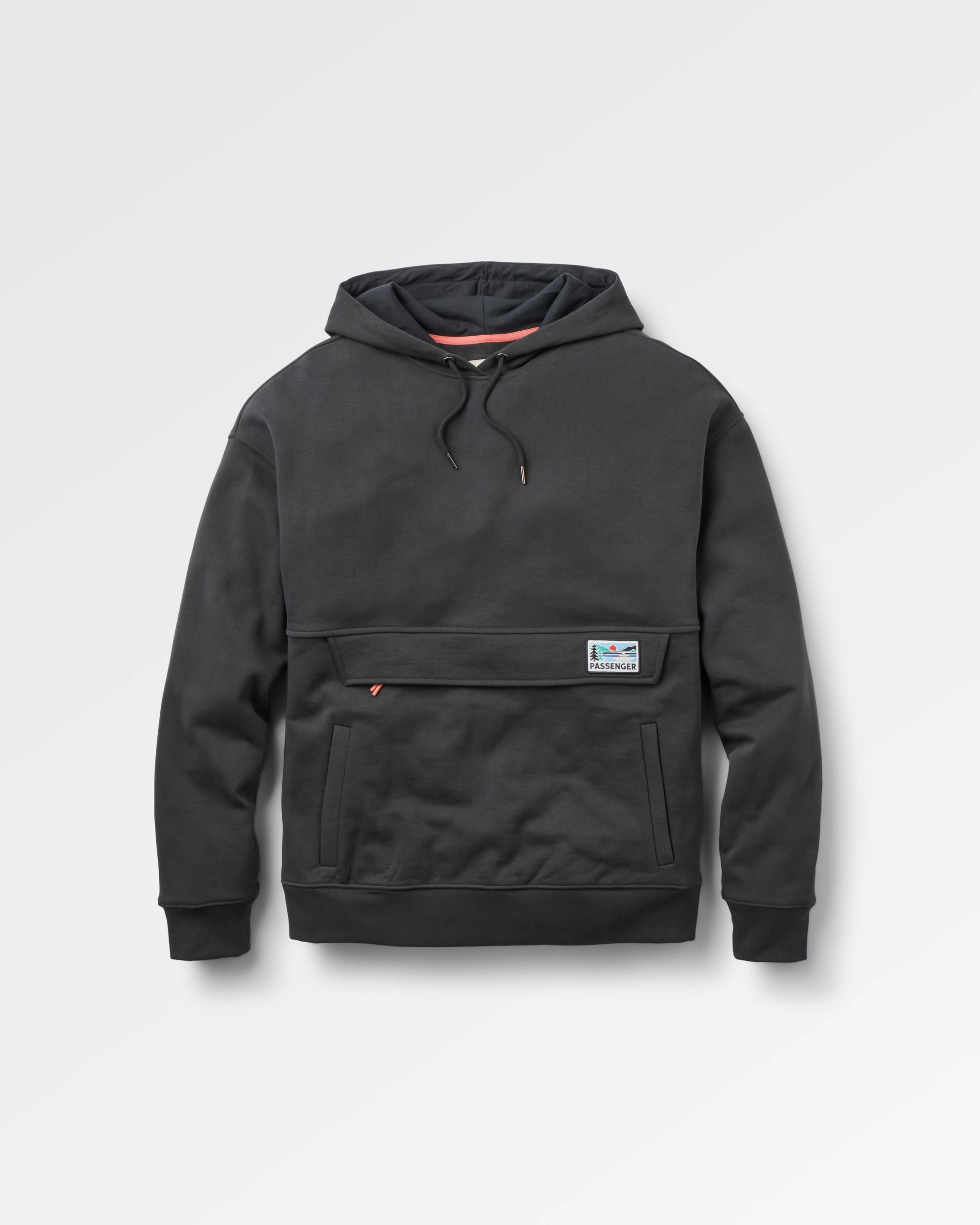 Wildedge Recycled Cotton Hoodie - Black - Flatlay