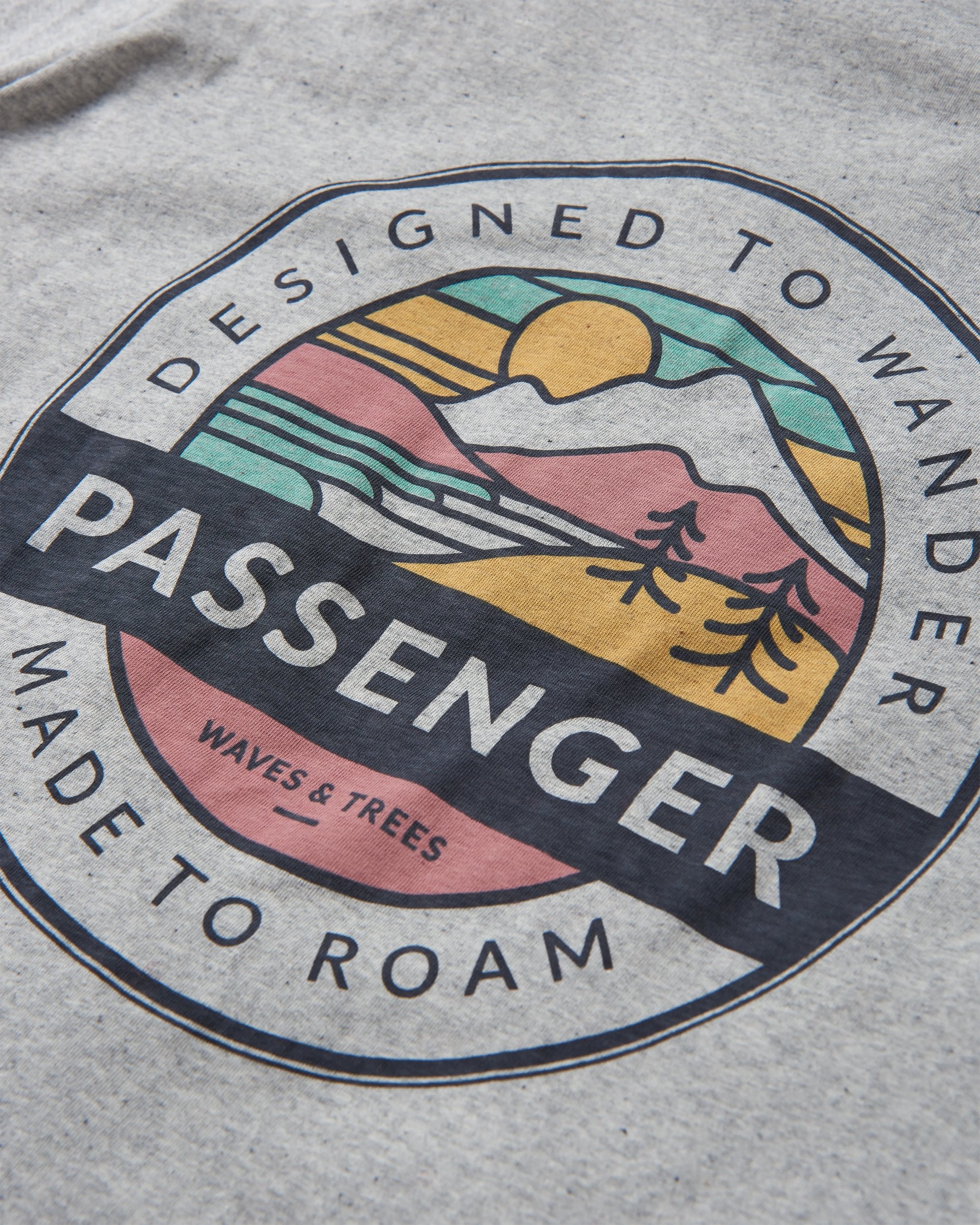 Odyssey Recycled Cotton T-Shirt - Grey Marl - Flatlay