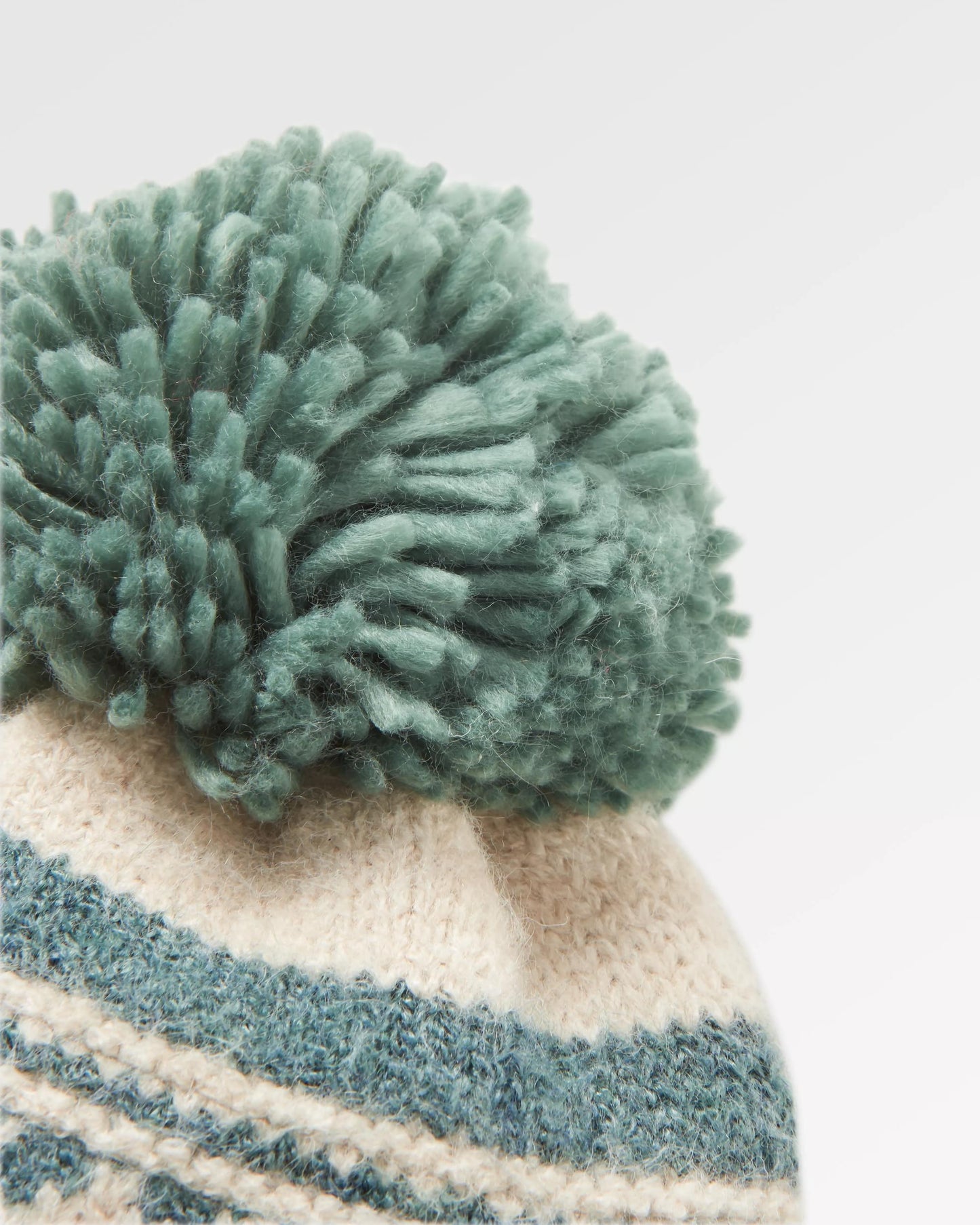 Lodge Recycled Bobble Hat - Dark Forest - Flatlay