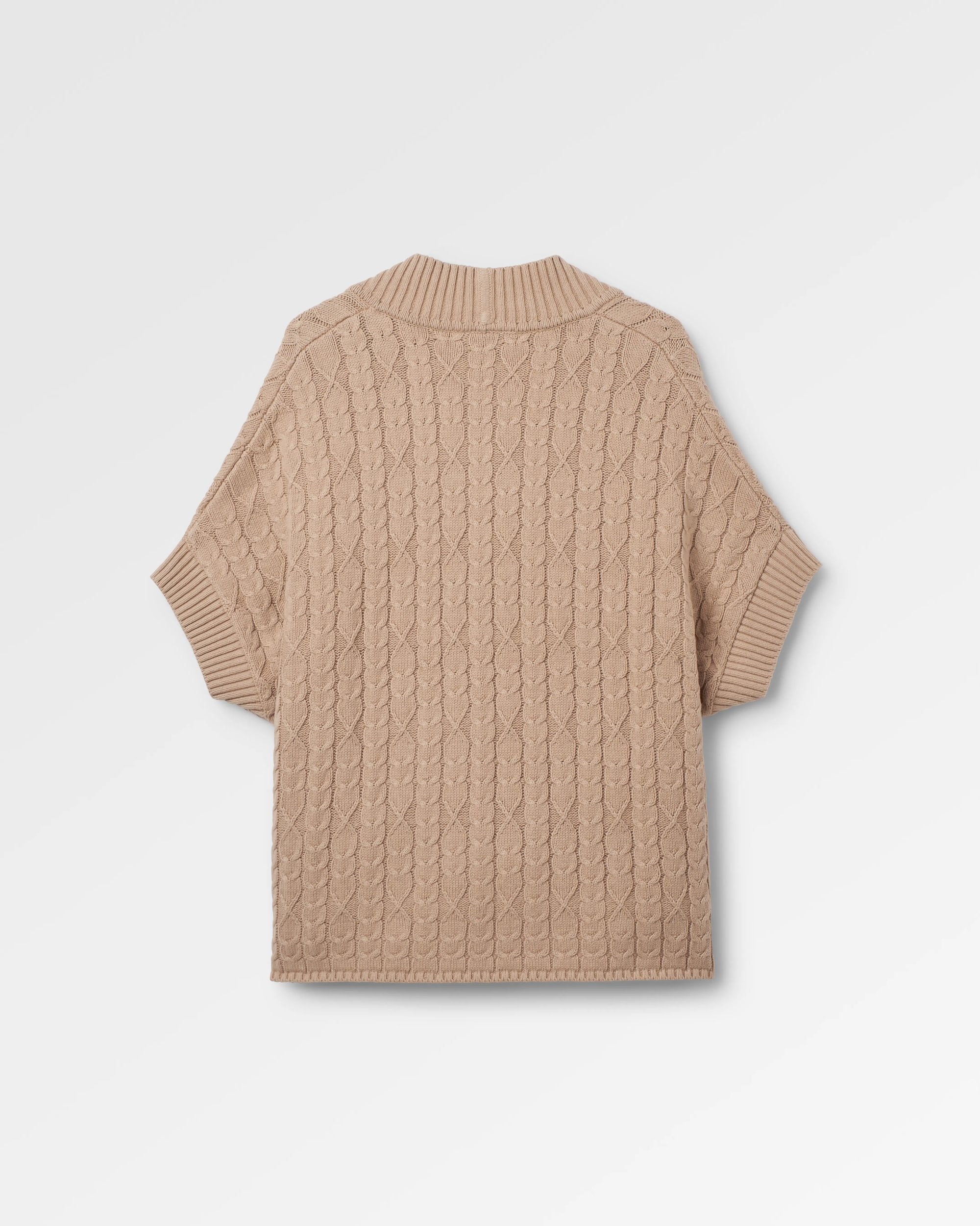 Homely Knitted Cardigan - Simply Taupe - Flatlay