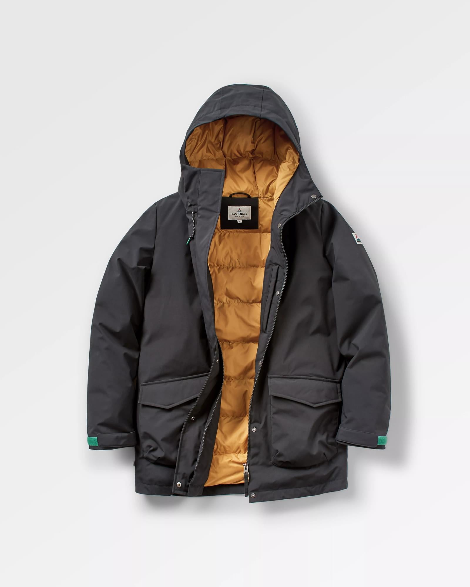 Alaska Insulated Recycled Parka - Black - Flatlay