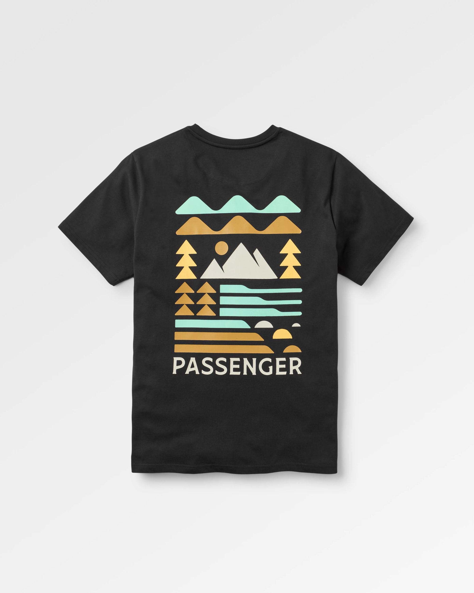 Cutout Organic Cotton T-Shirt - Black - Flatlay