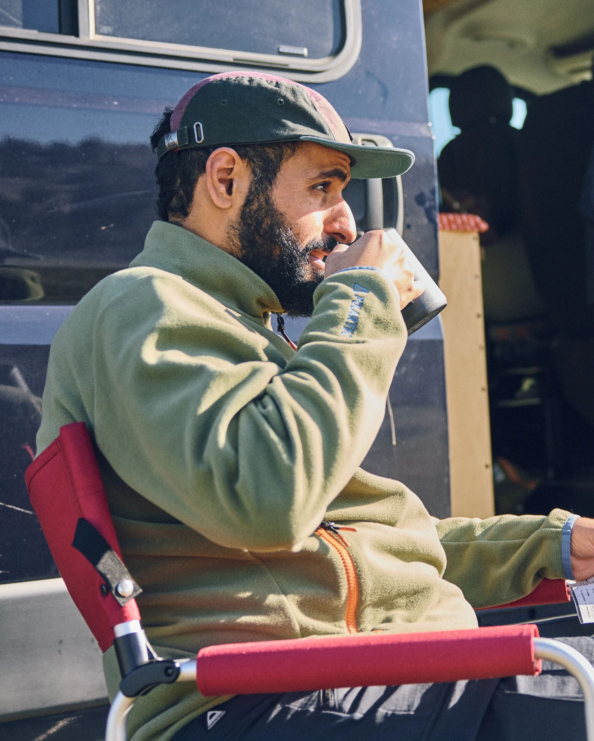 Switchback Recycled Micro Polartec® Fleece - Khaki - Lifestyle