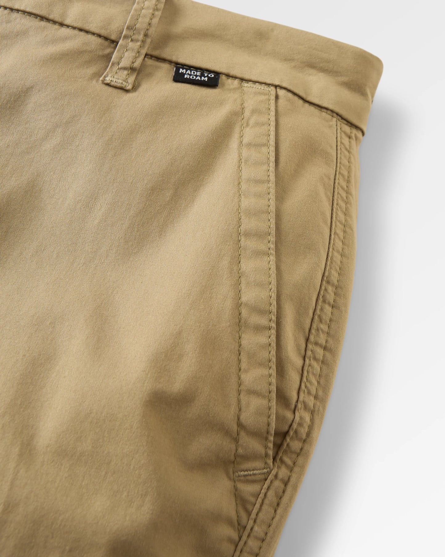 365 Light Organic Cotton Trouser - Faded Olive - Flatlay