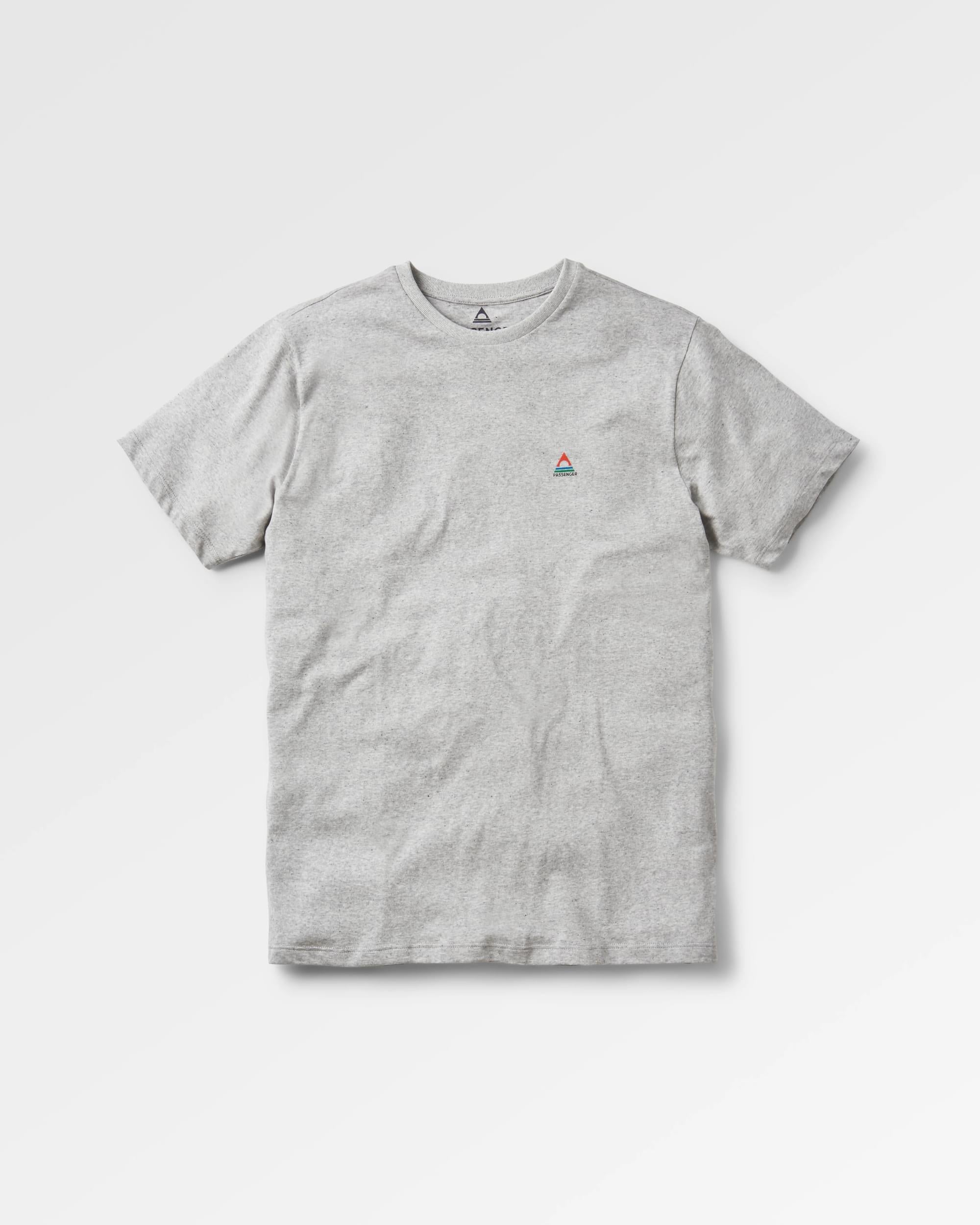 Classic Logo Recycled Cotton T-Shirt - Mid Grey Marl - Flatlay