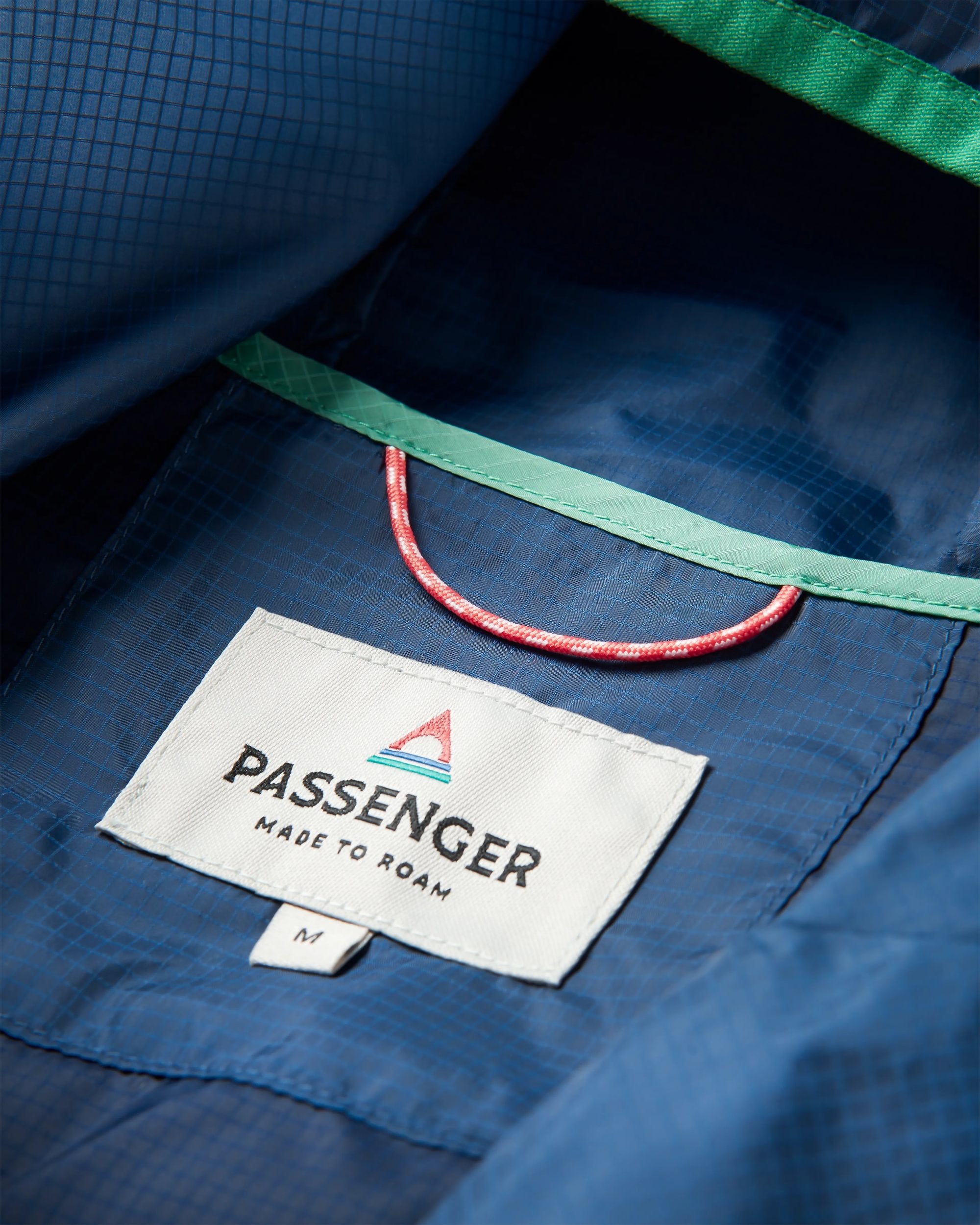 Gusto Recycled Windshell Anorak - Rich Navy/Dark Denim - Flatlay