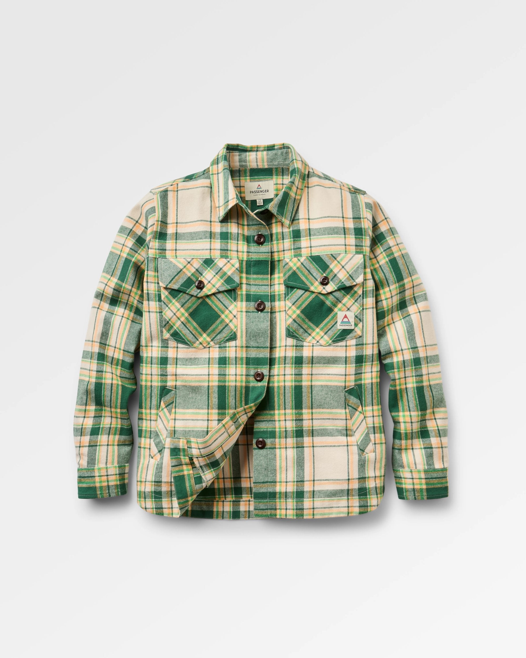 Stella Organic Cotton LS Shirt - Pineneedle Check - Flatlay