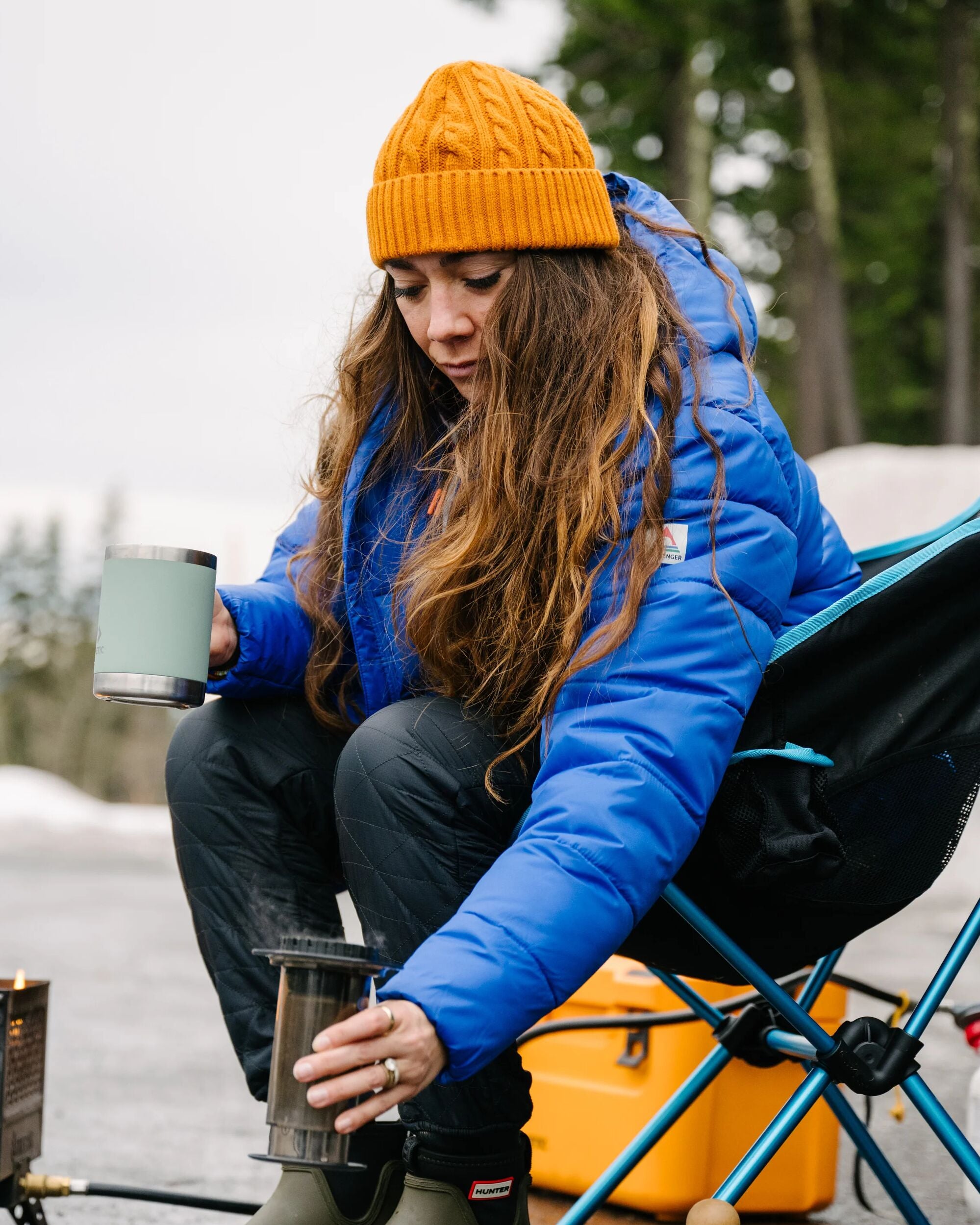 Kai Recycled Insulated Jacket - Azure Blue - Lifestyle