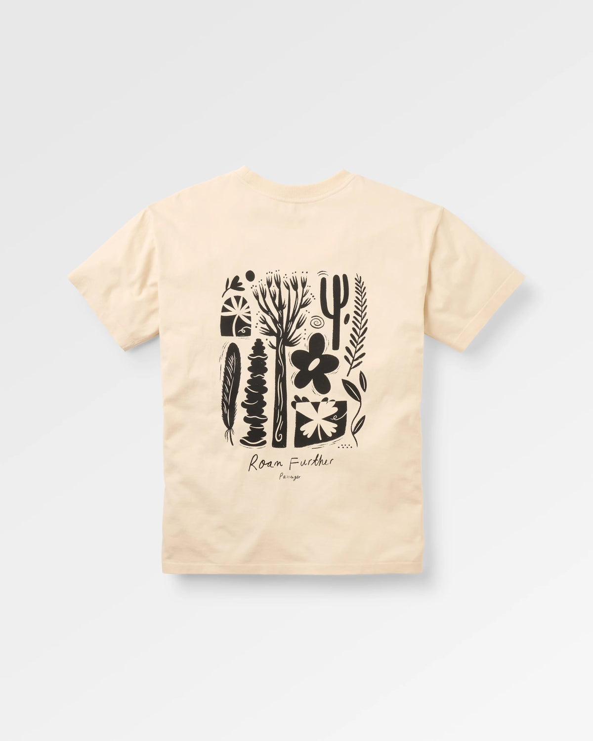Men's Roam Further T-Shirt - Birch - Flatlay