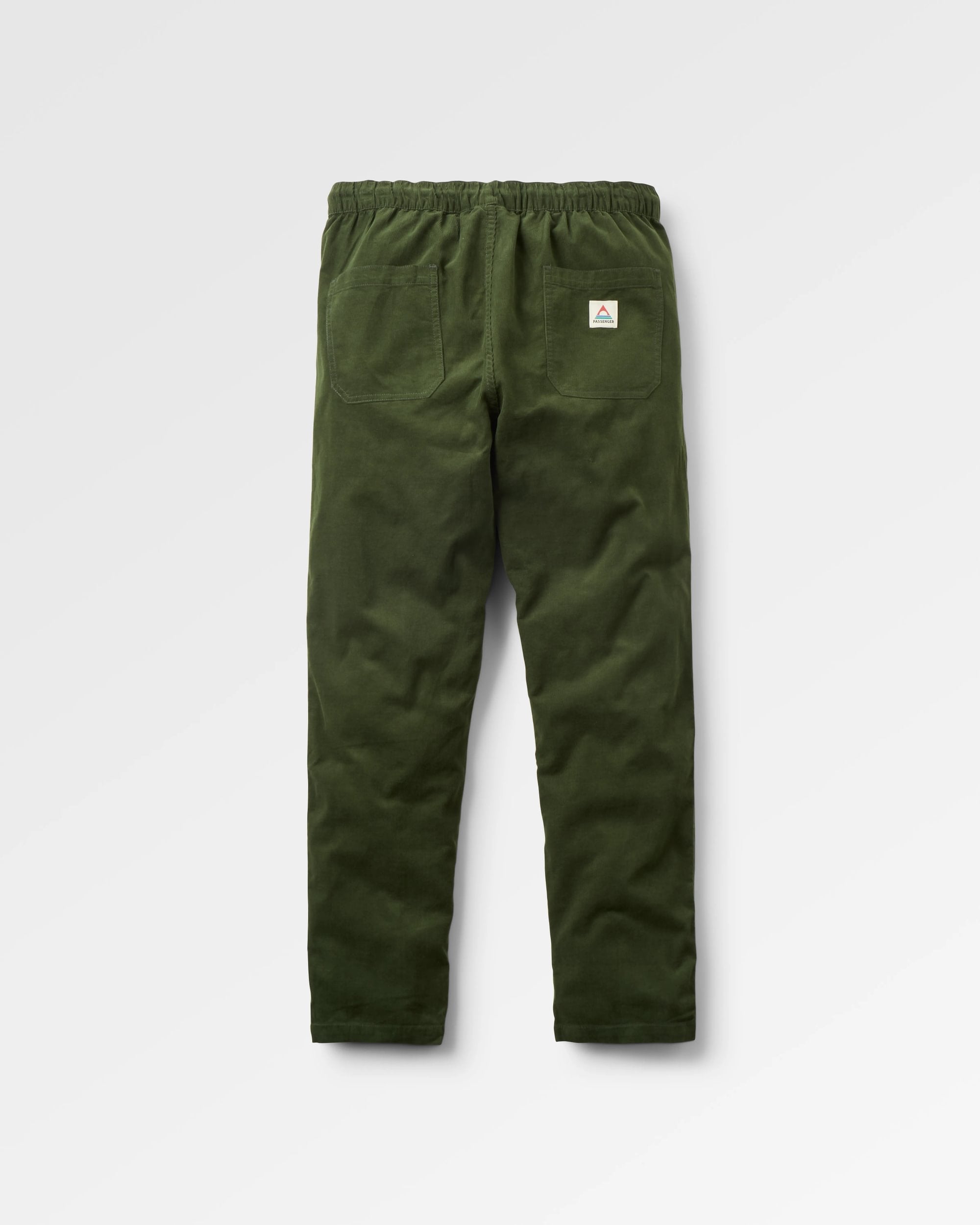 Compass Recycled Cord Trouser - Fir Tree - Flatlay