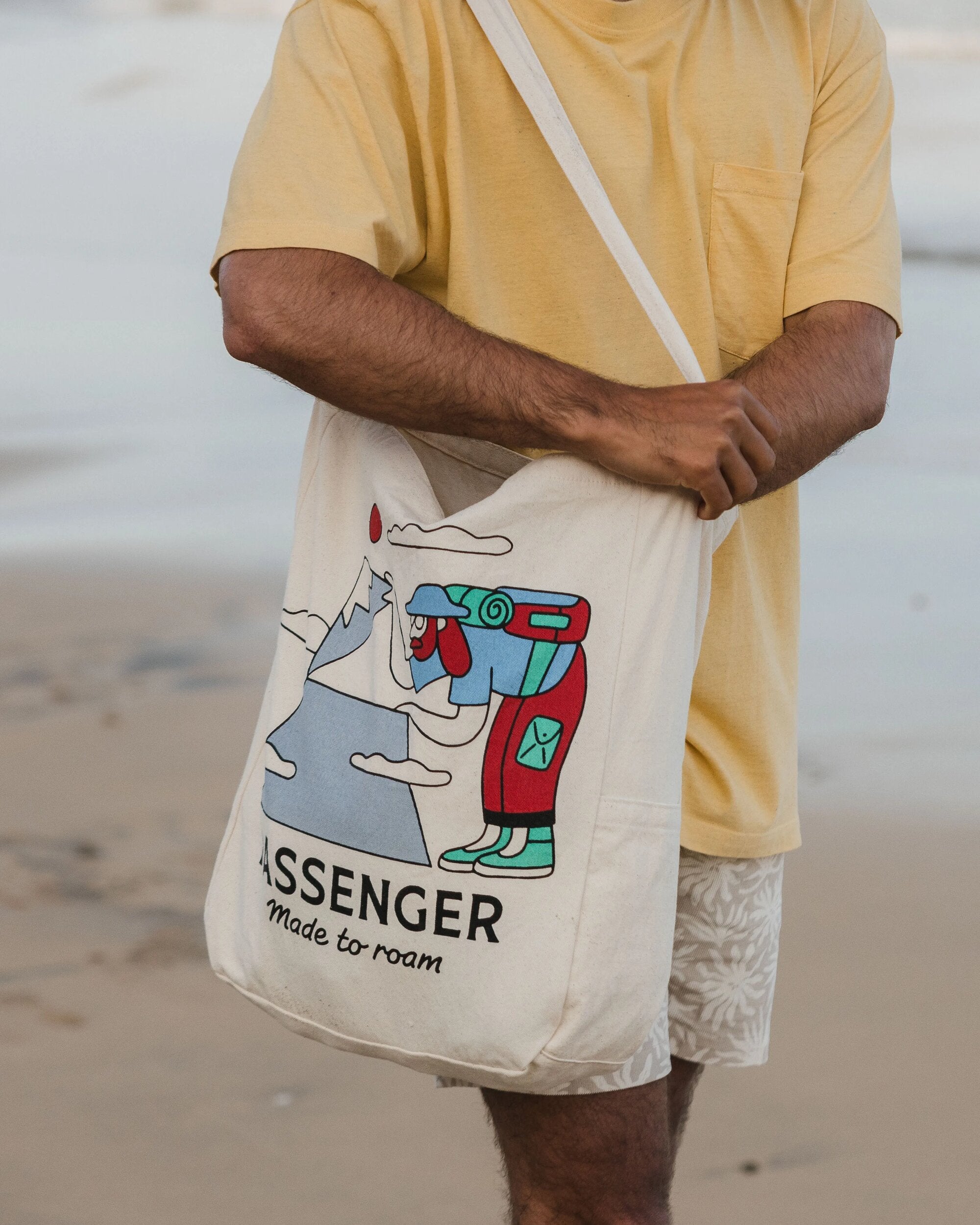 Sneaky Peak Organic Cotton Tote Bag - Multi - Passenger - Lifestyle - Male