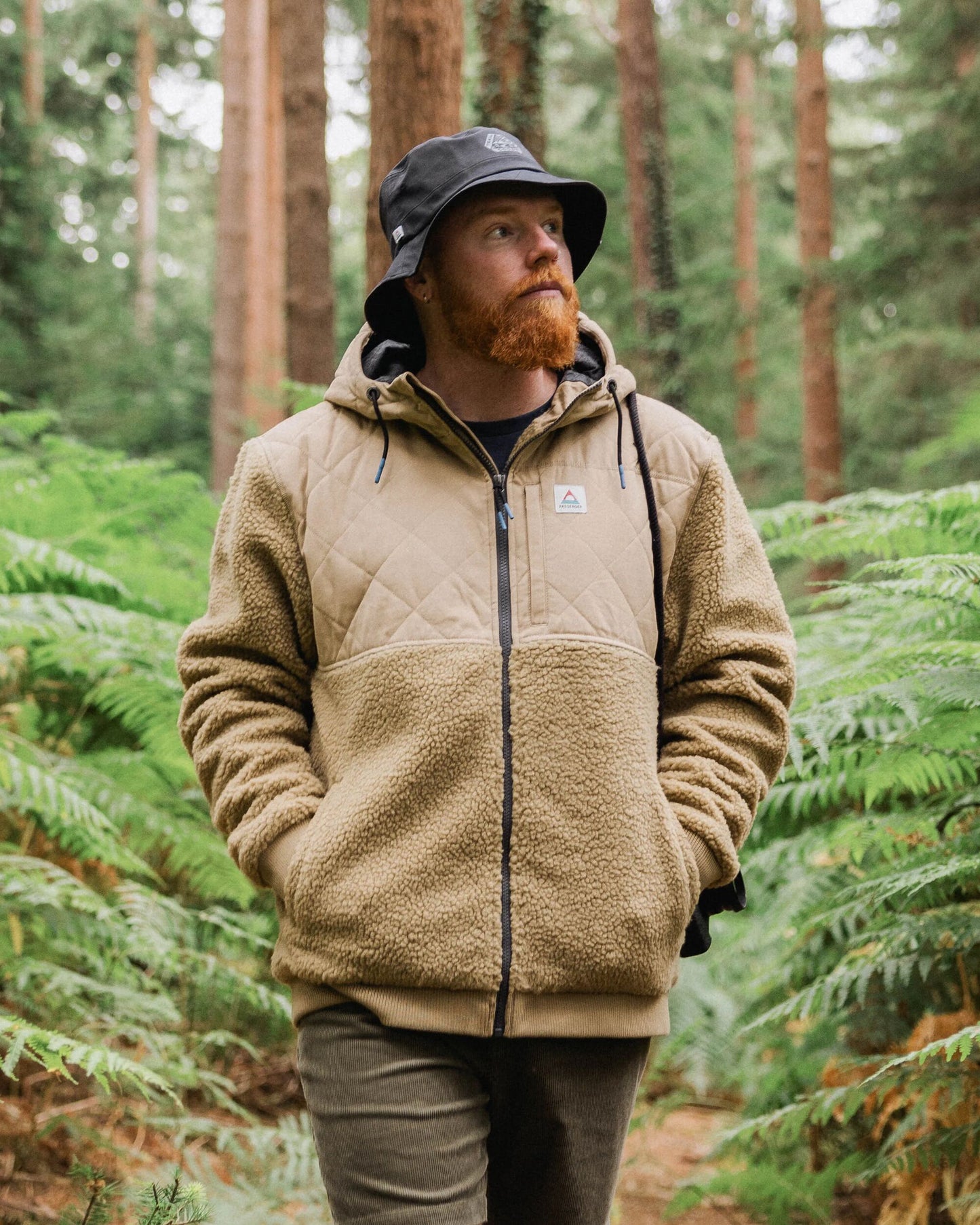 Adventure Recycled Deep-Pile Sherpa Fleece - Biscuit - Lifestyle