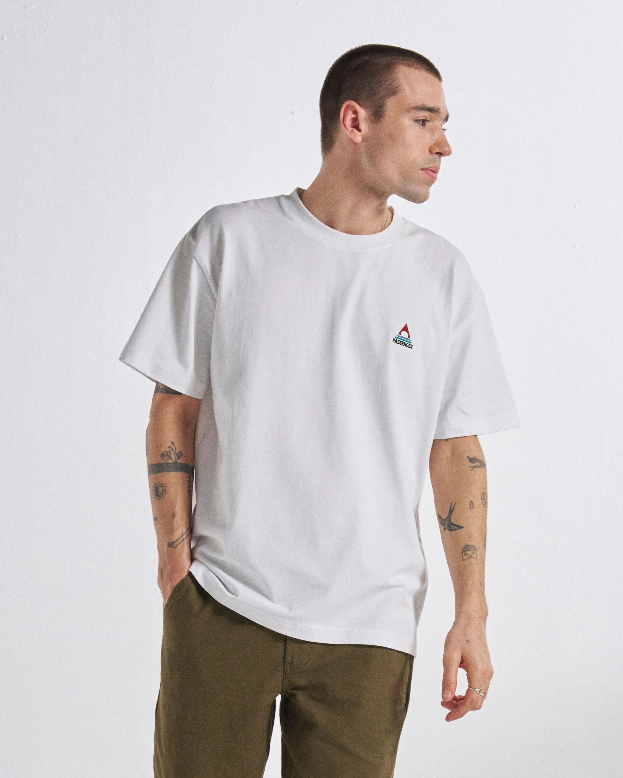 Vita Organic Relaxed Fit T-Shirt - White - Studio Model