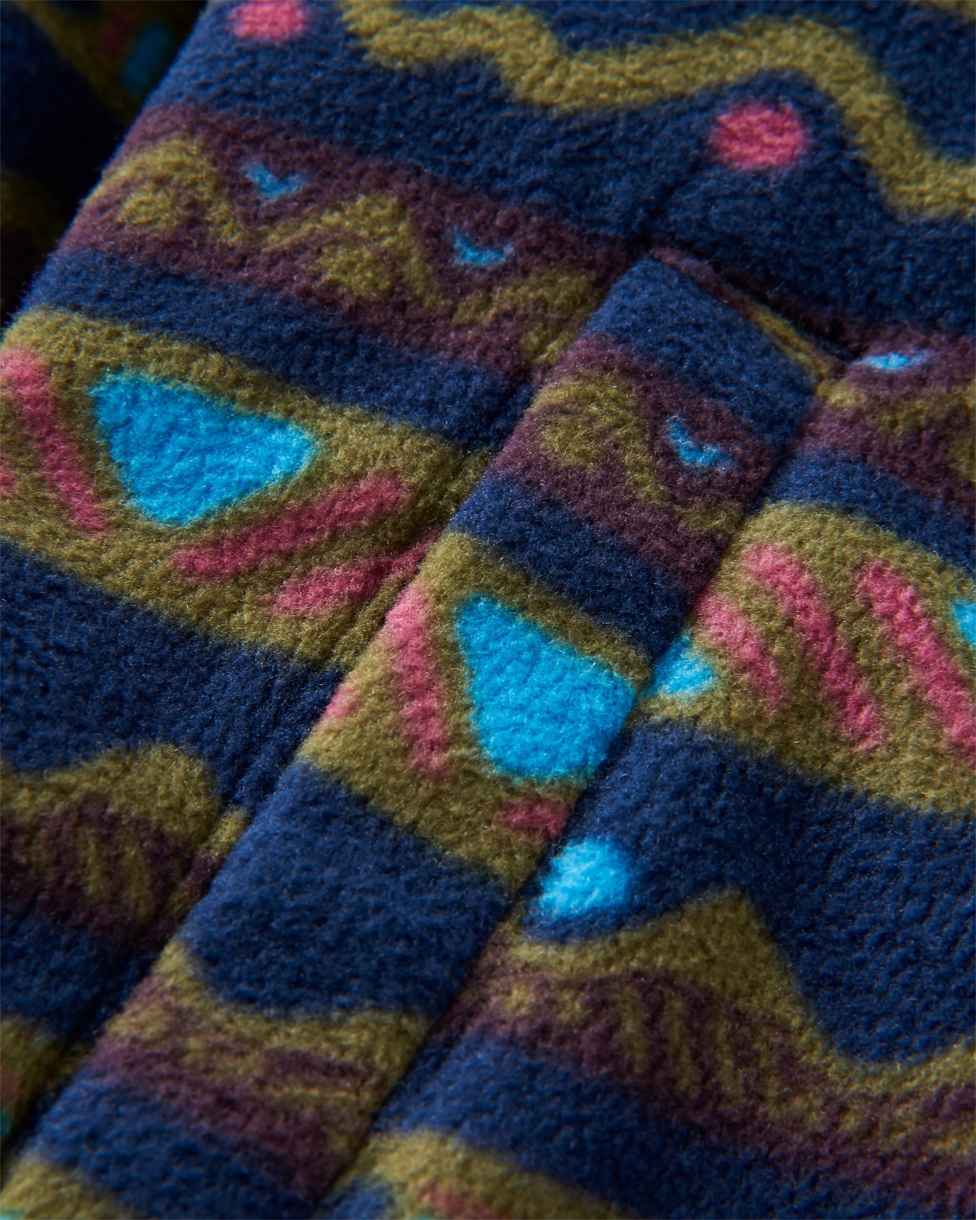 Sorrel Recycled Polar Fleece - Mountain Geo Multi - Flatlay