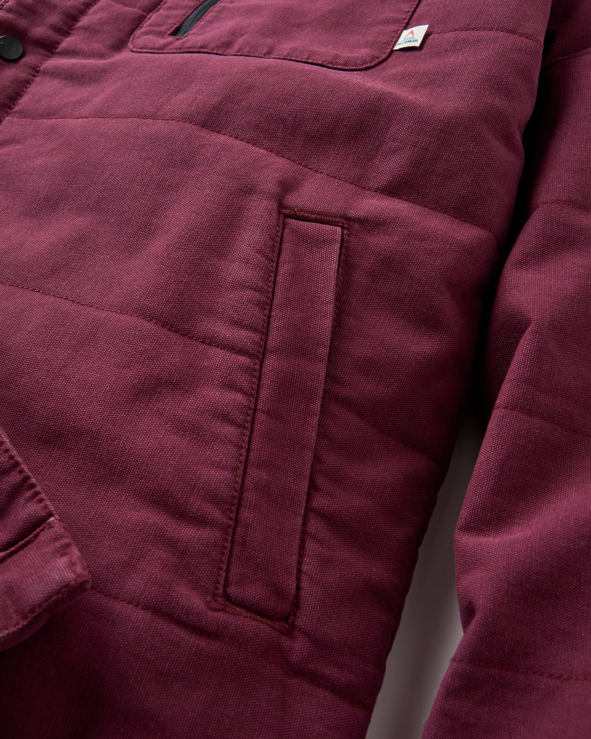 Taranaki Canvas Quilted Overshirt - Fig - Flatlay