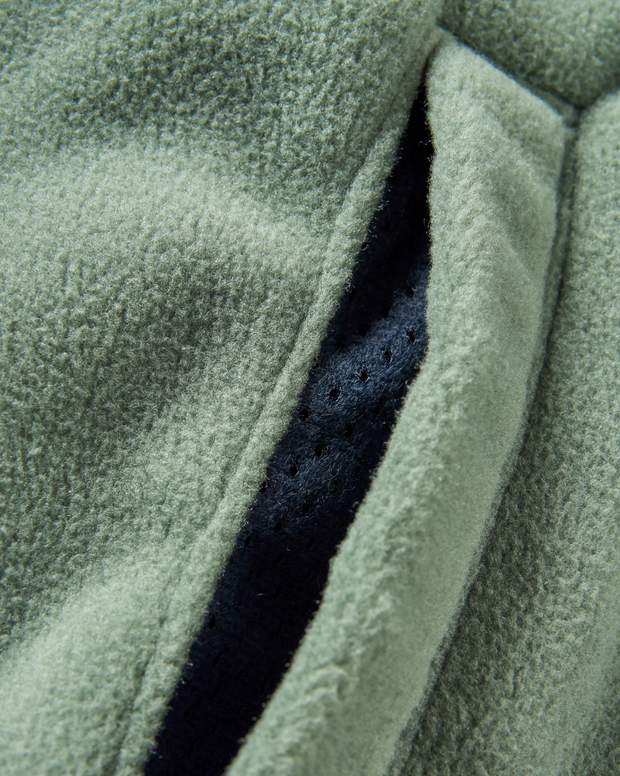 Woodland Hooded 1/2 Zip Recycled Polar Fleece - Black/ Dark Forest - Flatlay