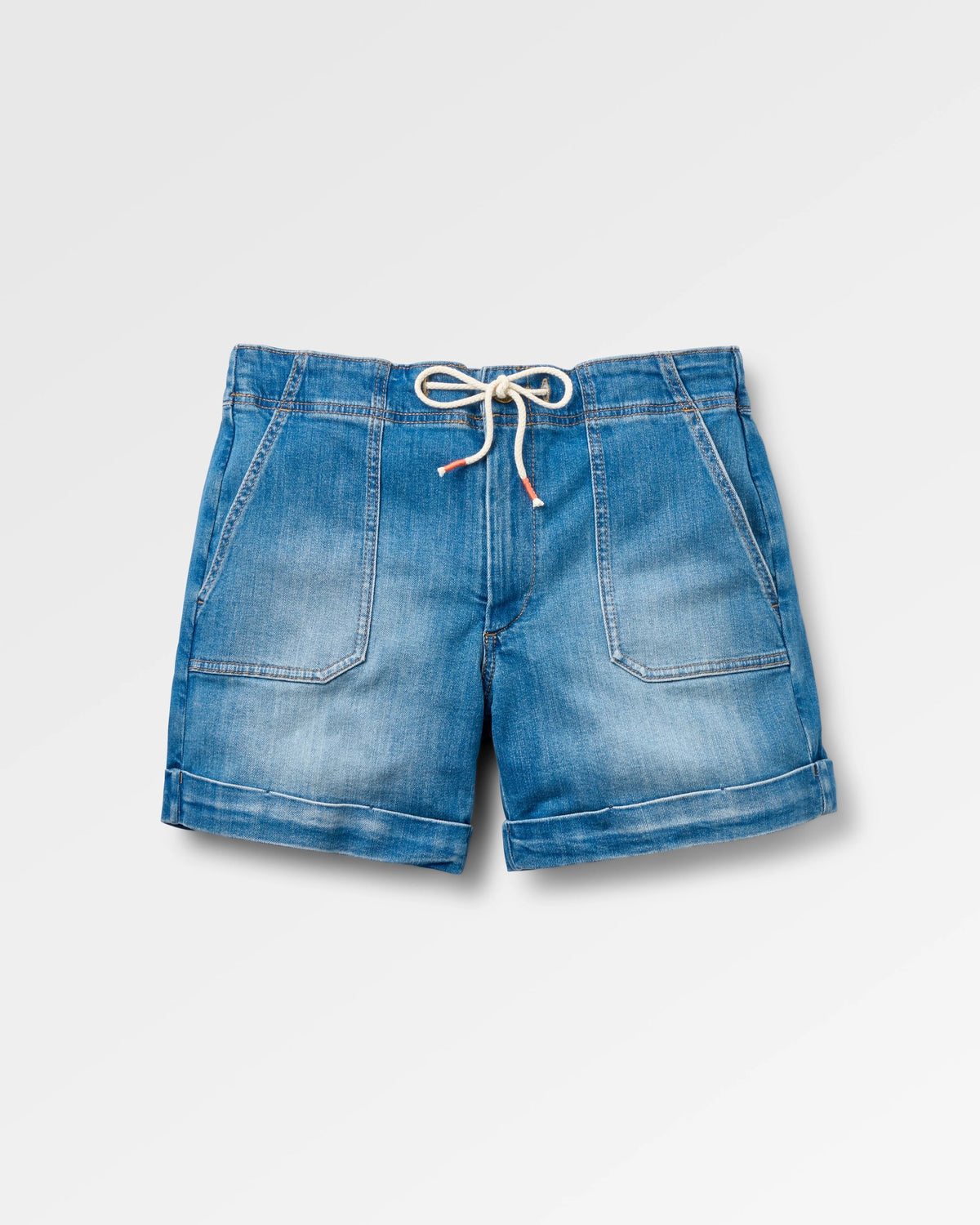 Carriso Short - Light Wash Denim - Flatlay