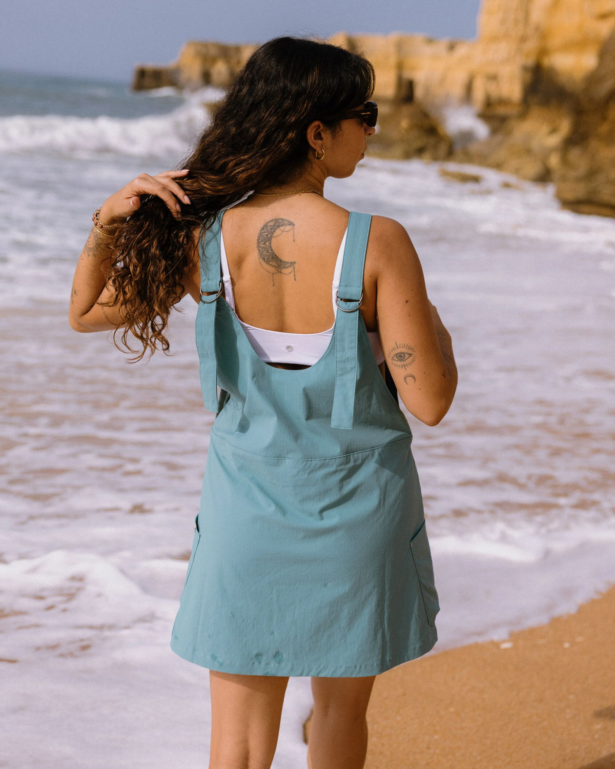 Refuel Ripstop Dress - Ocean Teal - Lifestyle