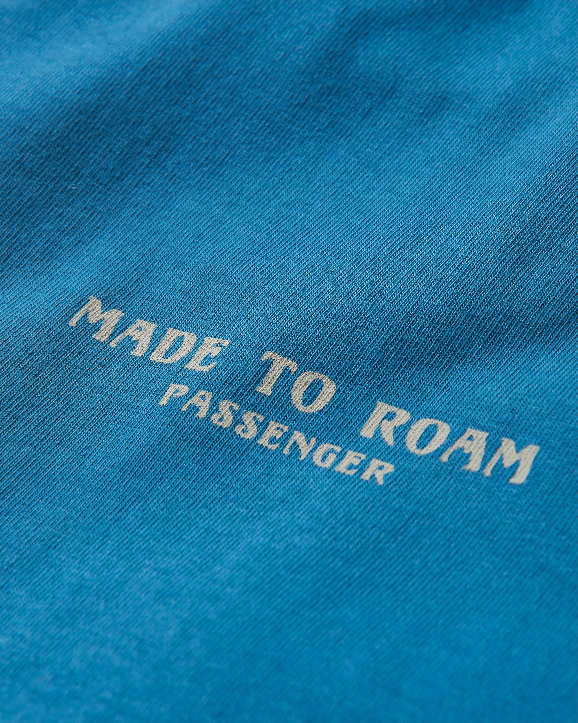 Sundown Recycled Cotton T-Shirt - Blue Steel - Flatlay