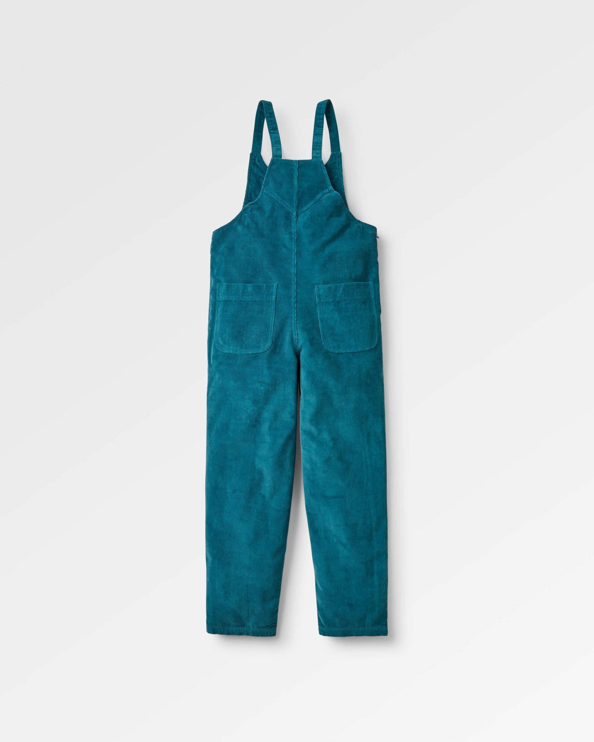 Meadows Organic Cotton Corduroy Dungarees - Tidal Blue - Flatlay