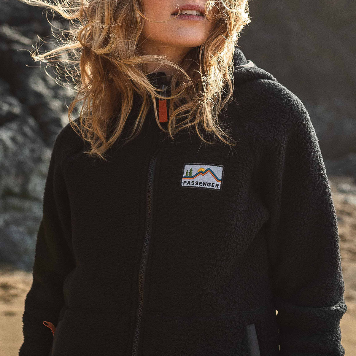 North Coast Full Zip Sherpa Fleece - Black