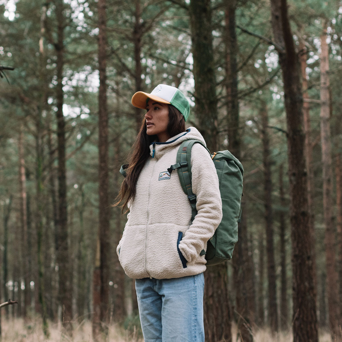 North Coast Full Zip Sherpa Fleece - Oatmeal