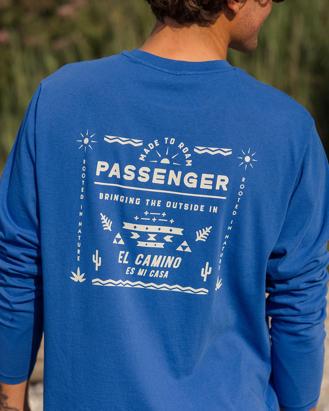 Roam Free Recycled Cotton Ls T-Shirt - True Blue