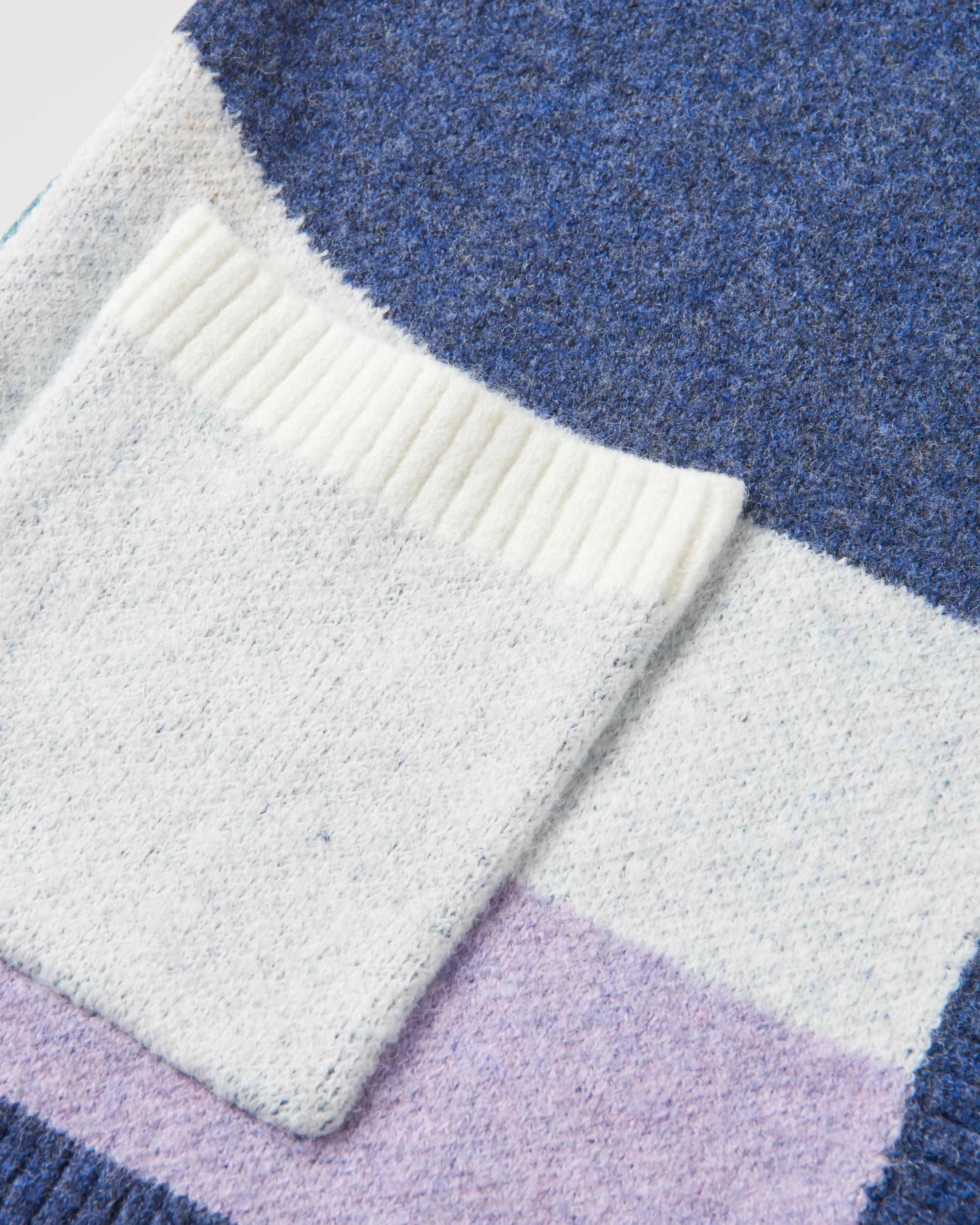 Vista Recycled Knitted Cardigan - Dark Denim - Flatlay