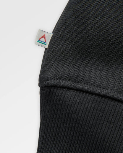 Slow Escape Recycled Cotton Hoodie - Black - Flatlay