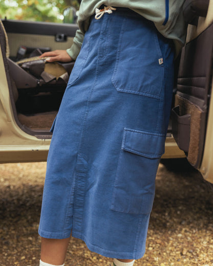 Avian Cord Maxi Skirt - Dark Denim - Lifestyle