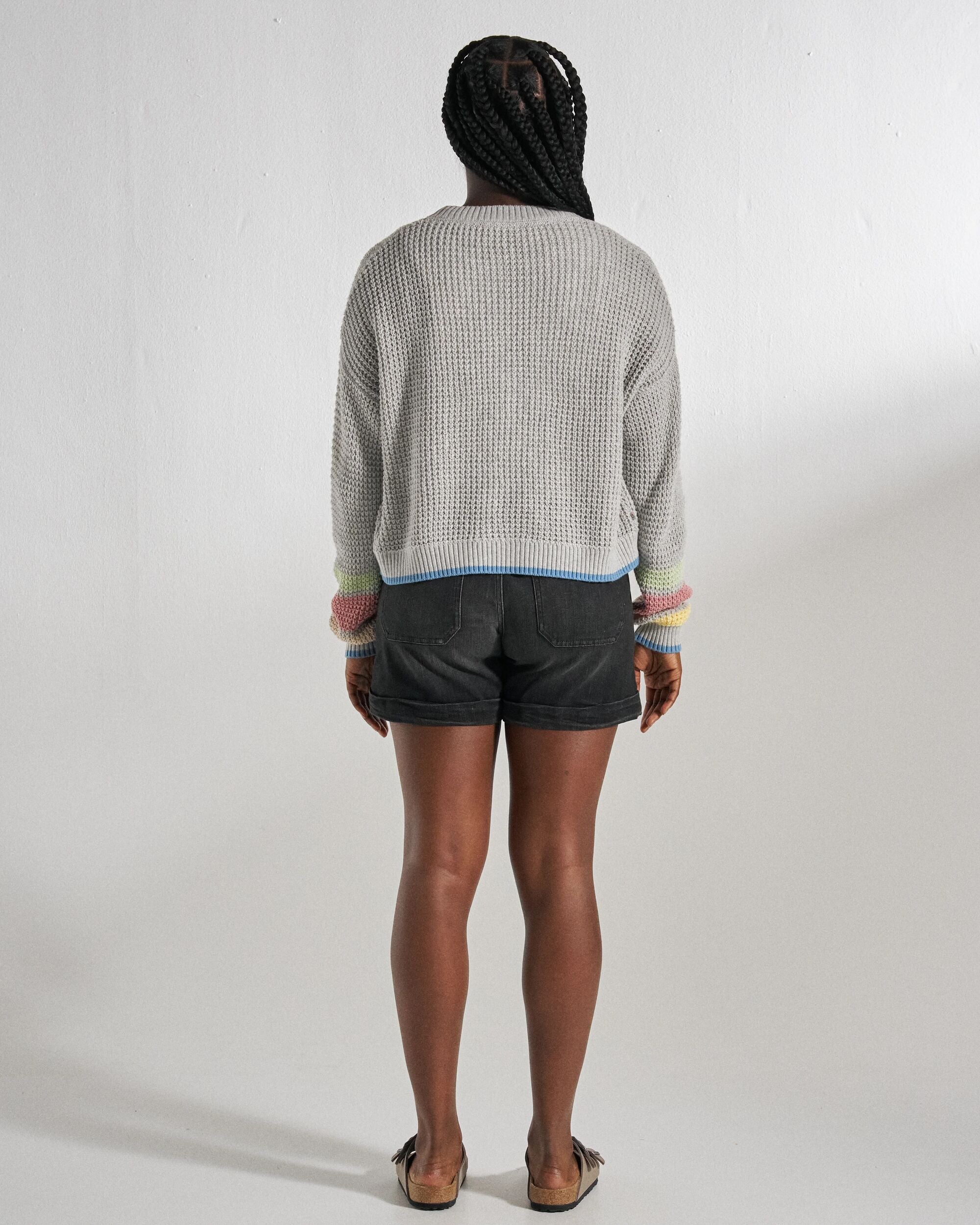 Serenity Knitted Cardigan - Grey Marl - Studio Model