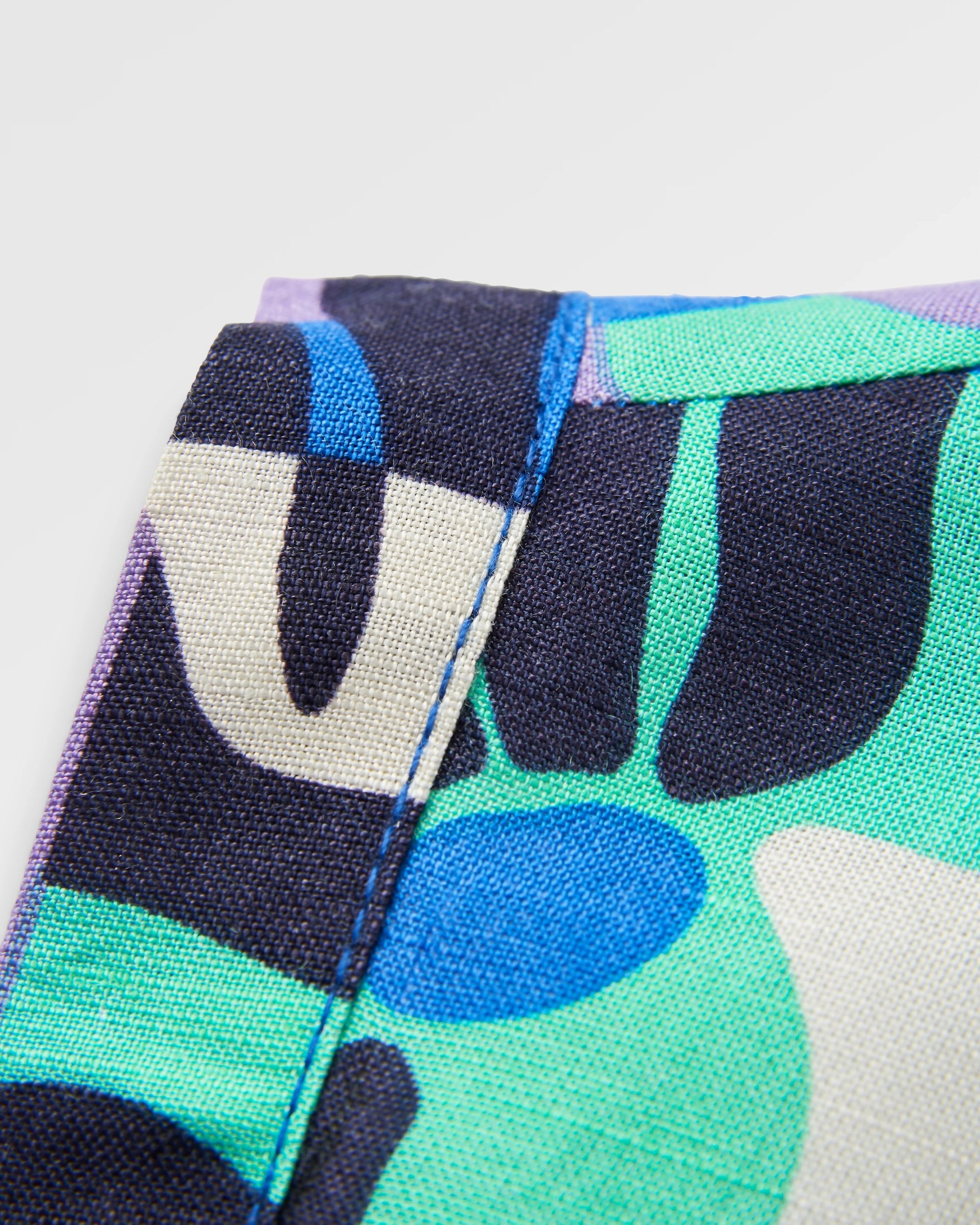 Arden Linen Short Sleeve Shirt - Mountain Foliage Purple - Flatlay