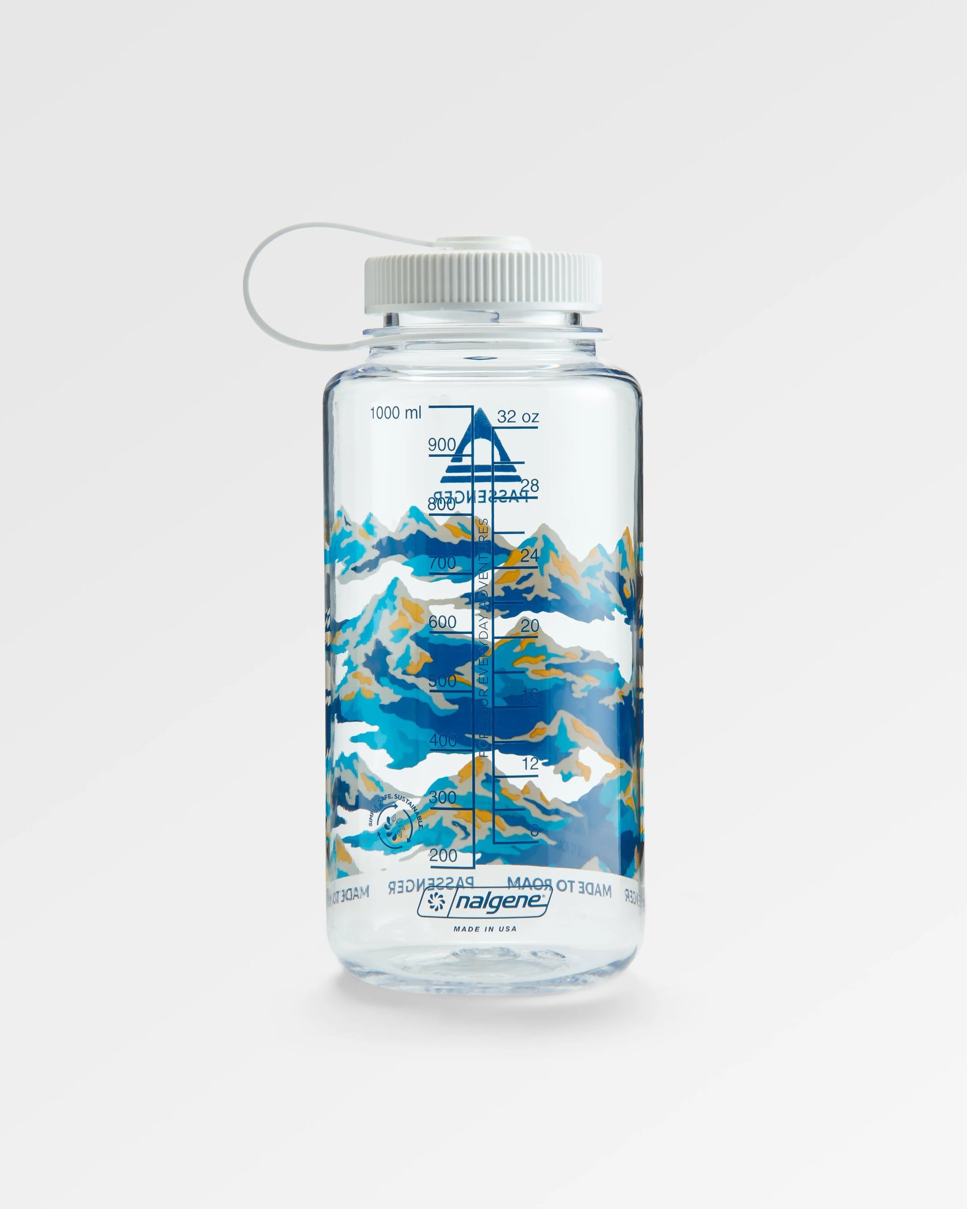 Nalgene 1L Wide Mouth Water Bottle - Winter Mountains