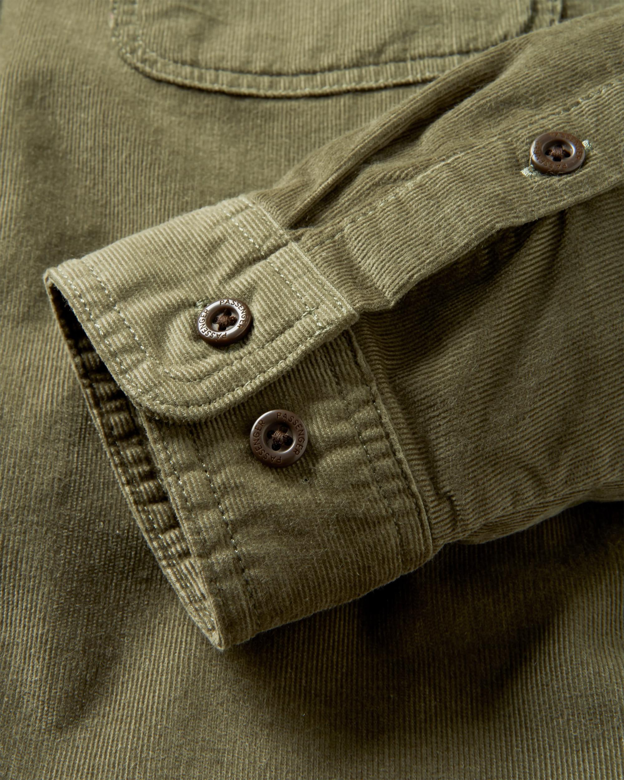 Backcountry Cord Light Shirt - Dusty Olive - Flatlay