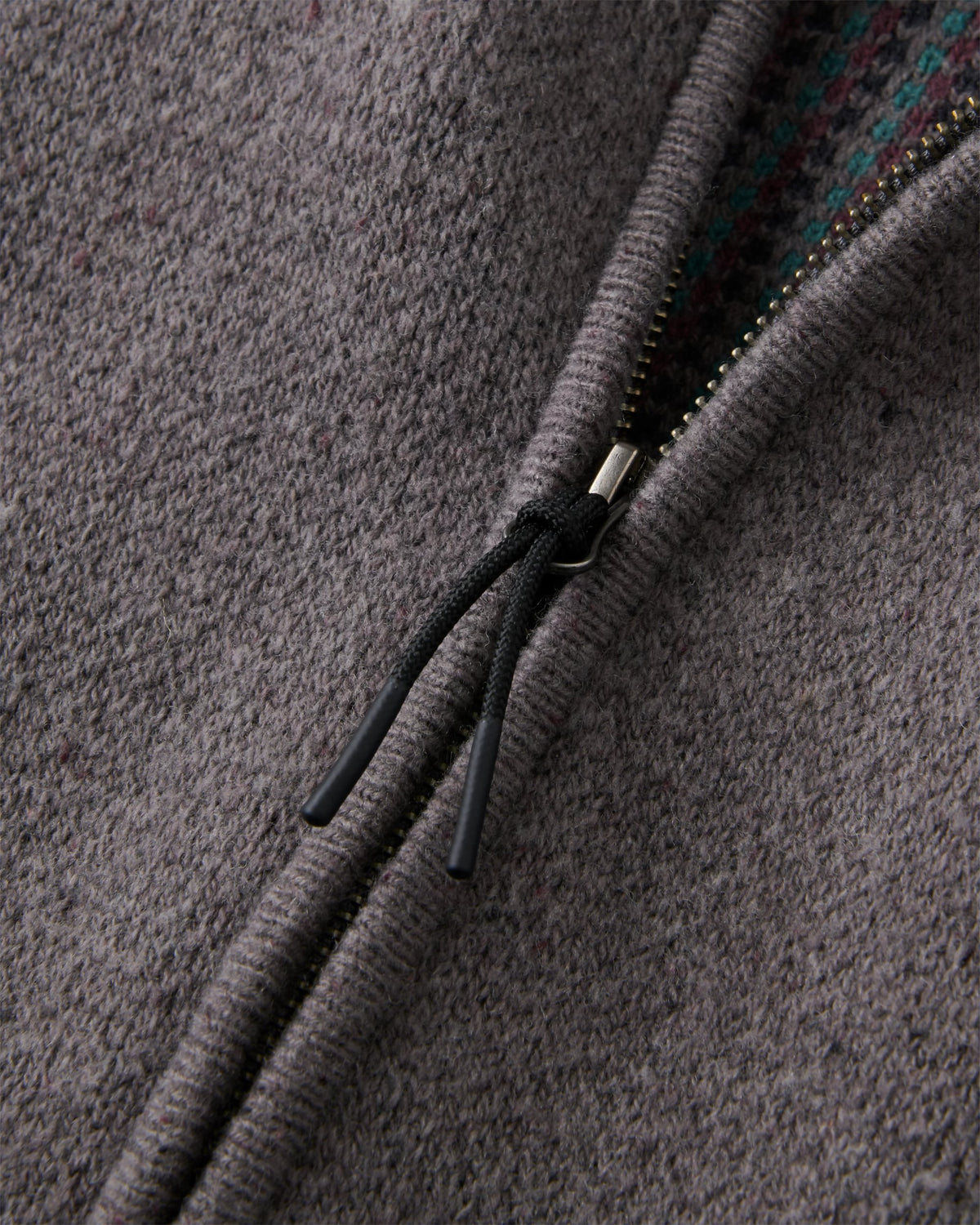 Woodburn Full-Zip Knitted Jumper - Slate Grey - Flatlay